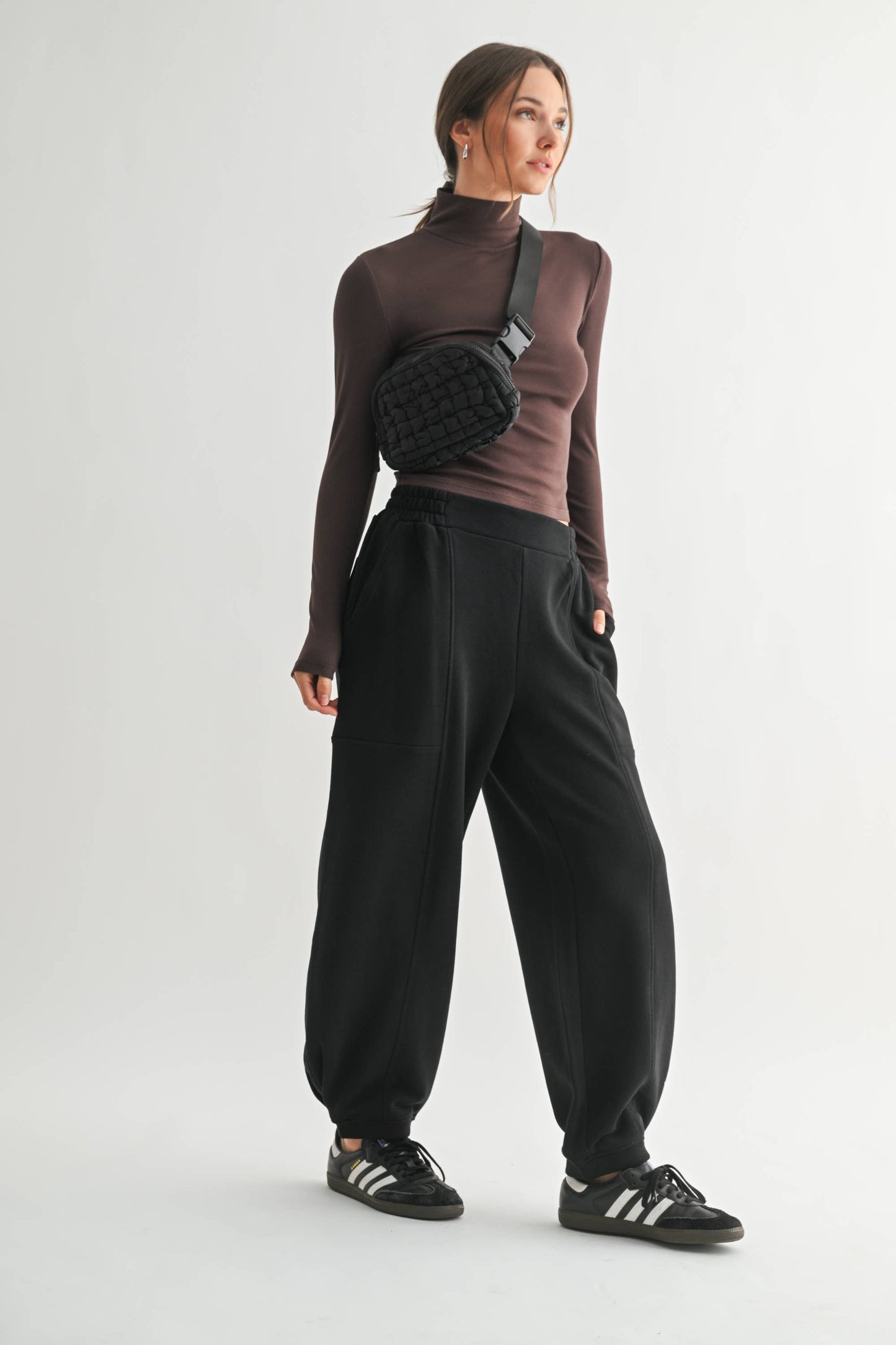 Dune Drift Lounge Jogger: Black
