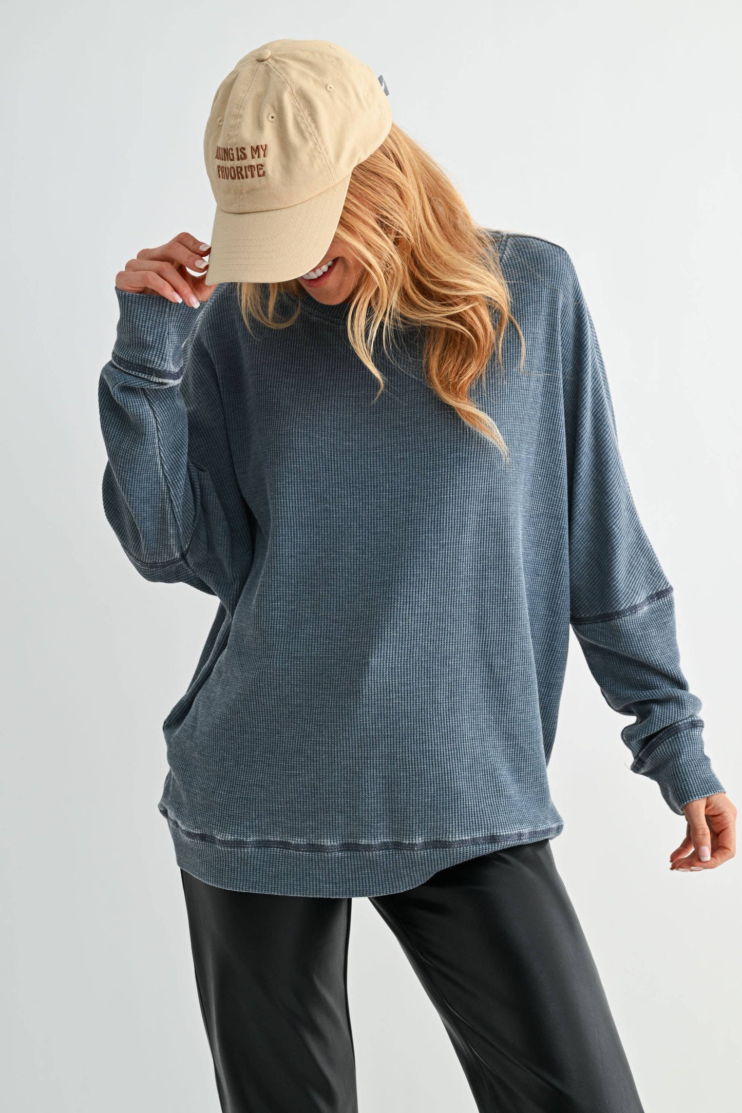 Wendy Ribbed Pullover: Midnight Navy