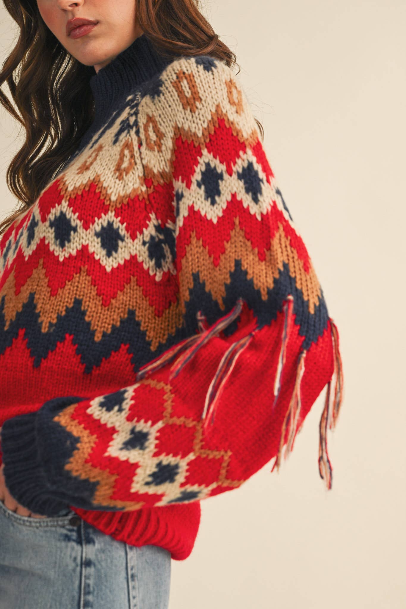 Beth Fringe Sweater