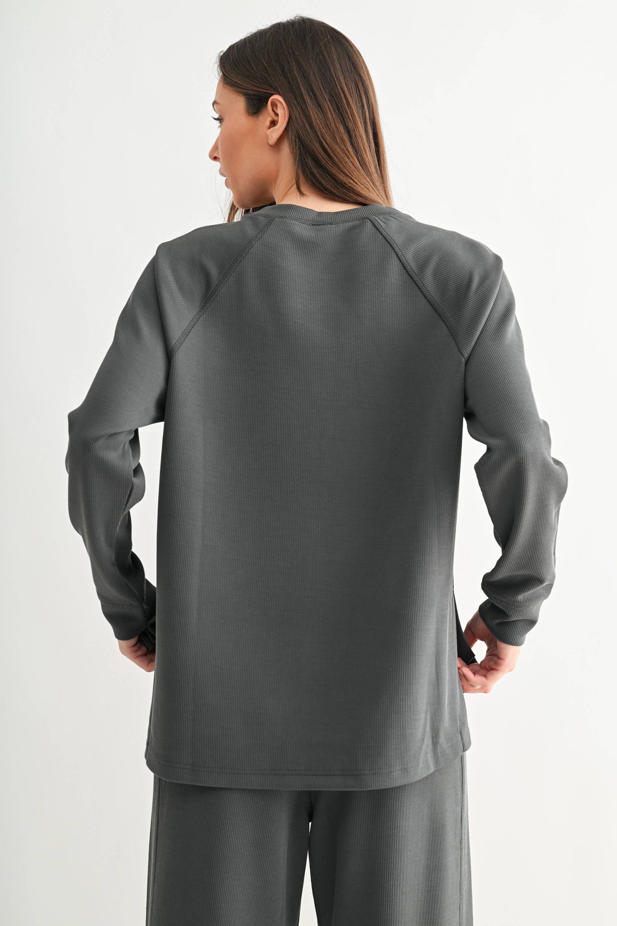 Luxe Raglan Tee/Ash Gray