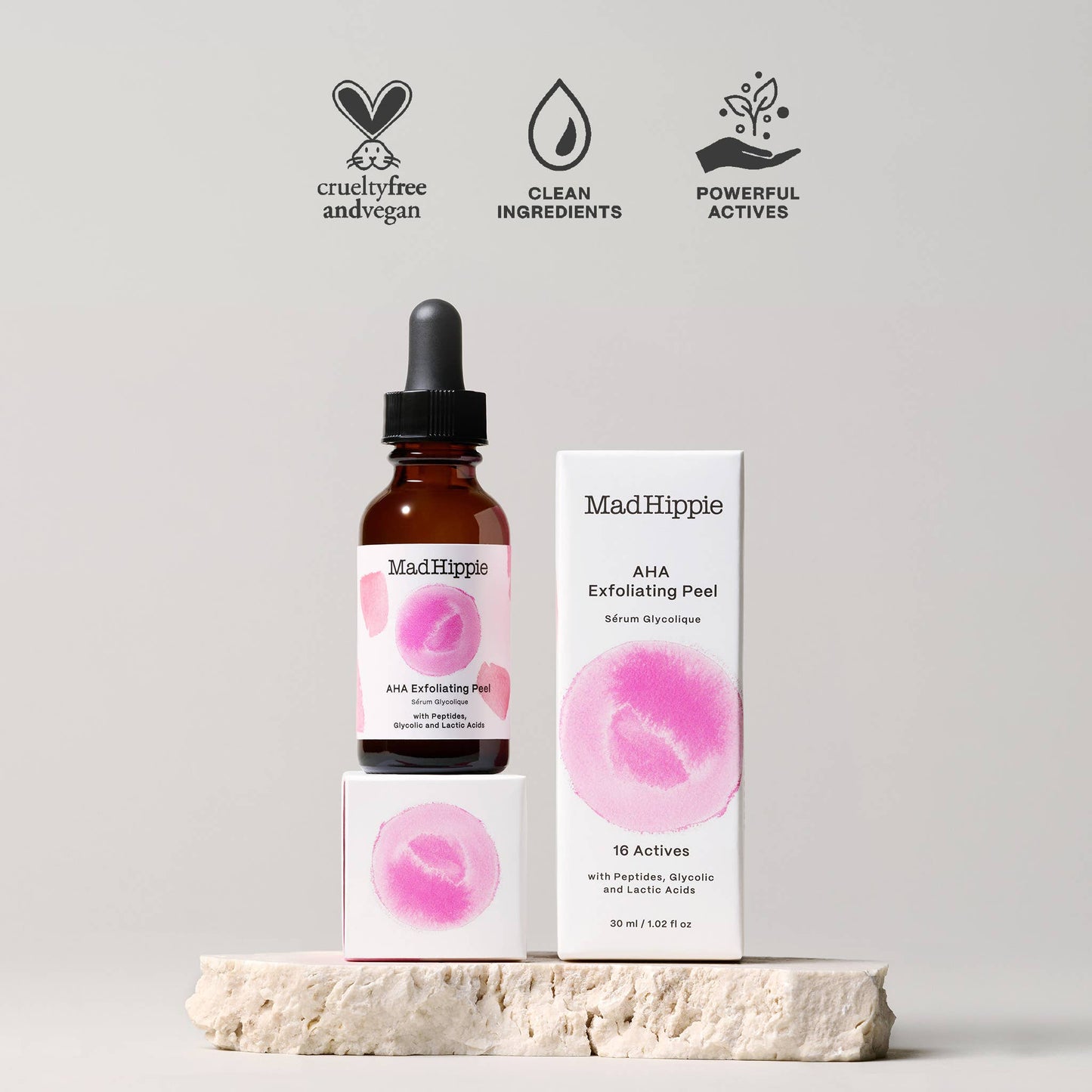 AHA Exfoliating Peel -Peptides, Hyaluronic Acid, Niacinamide