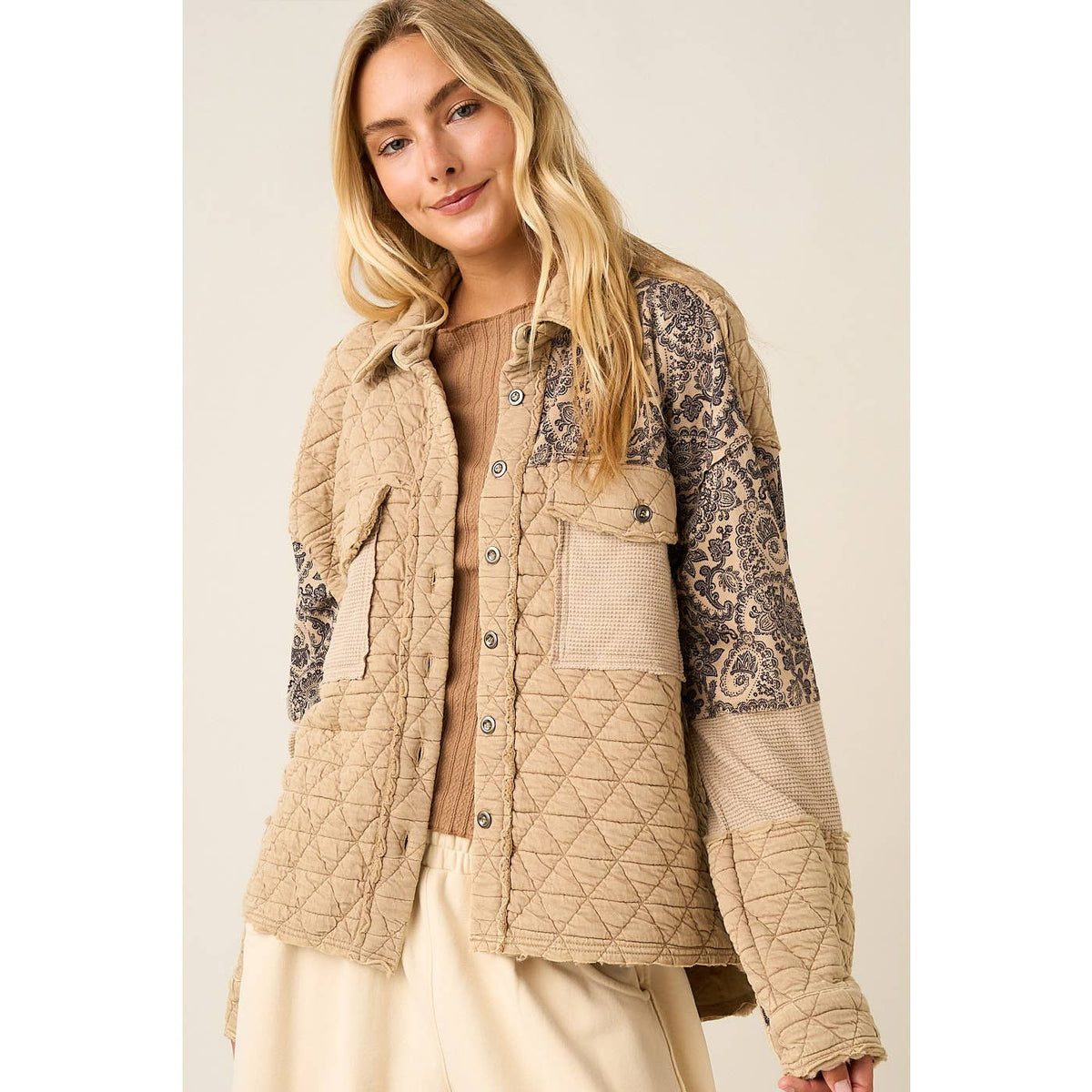 Penny Patchwork Quilted Shacket