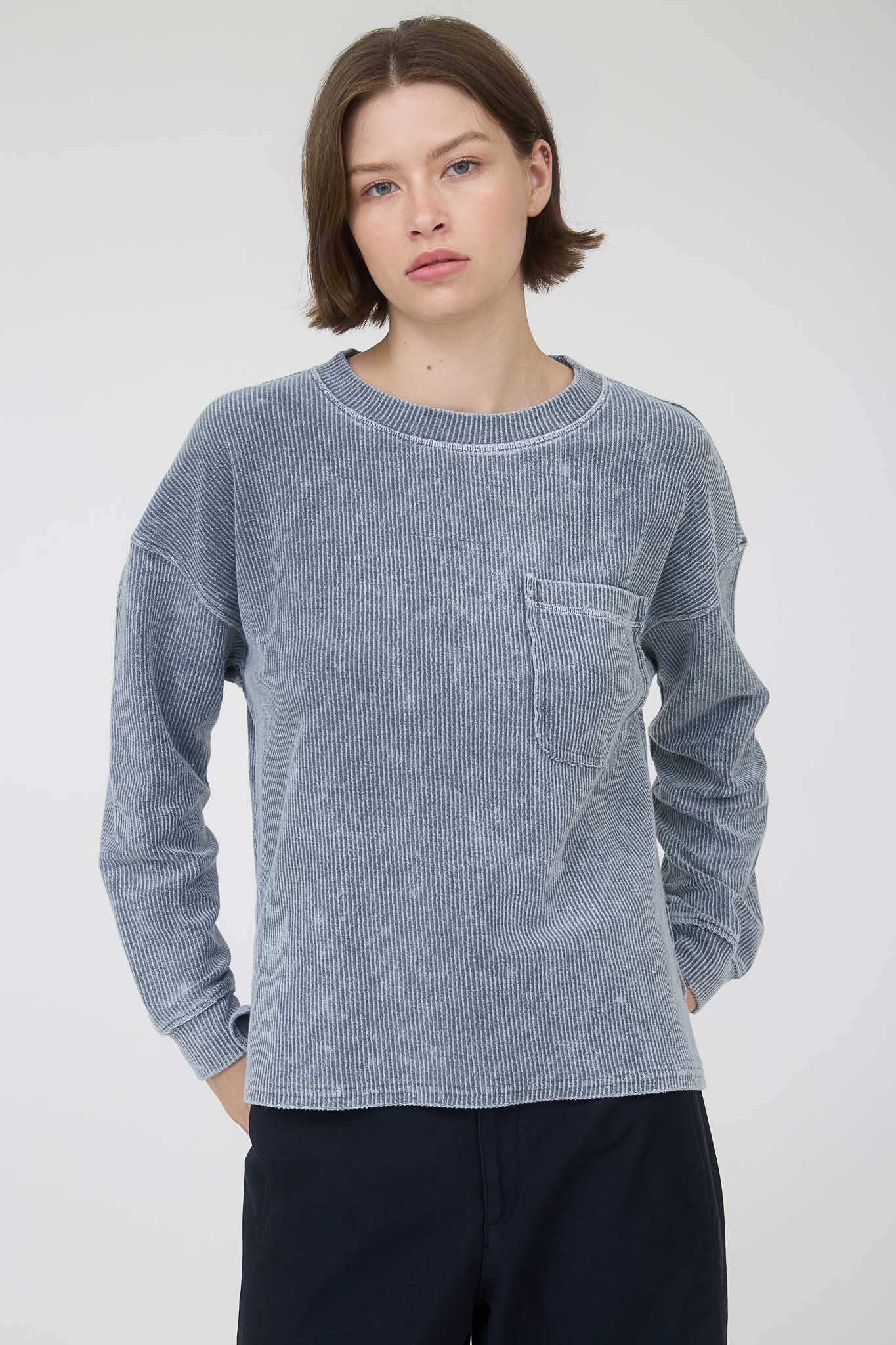 Brynn Pocket Waffle: Denim