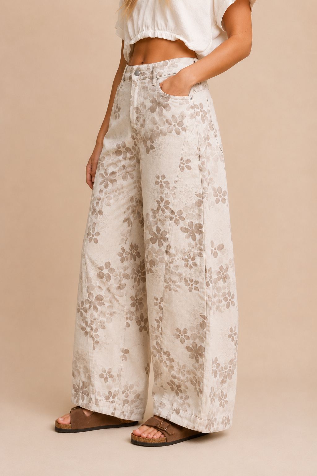 Gemma Floral Barrel Denim