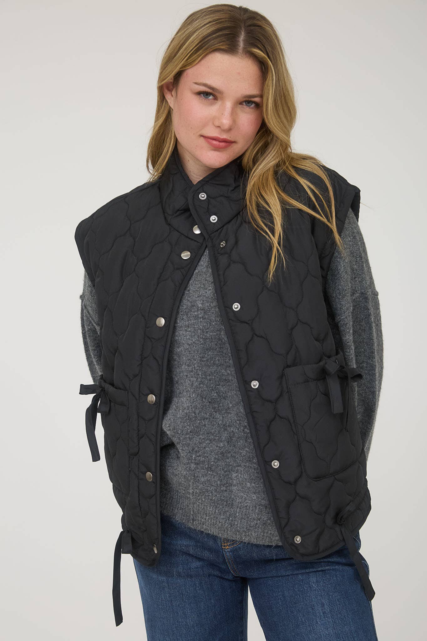 The Niki Puffer Vest: Black