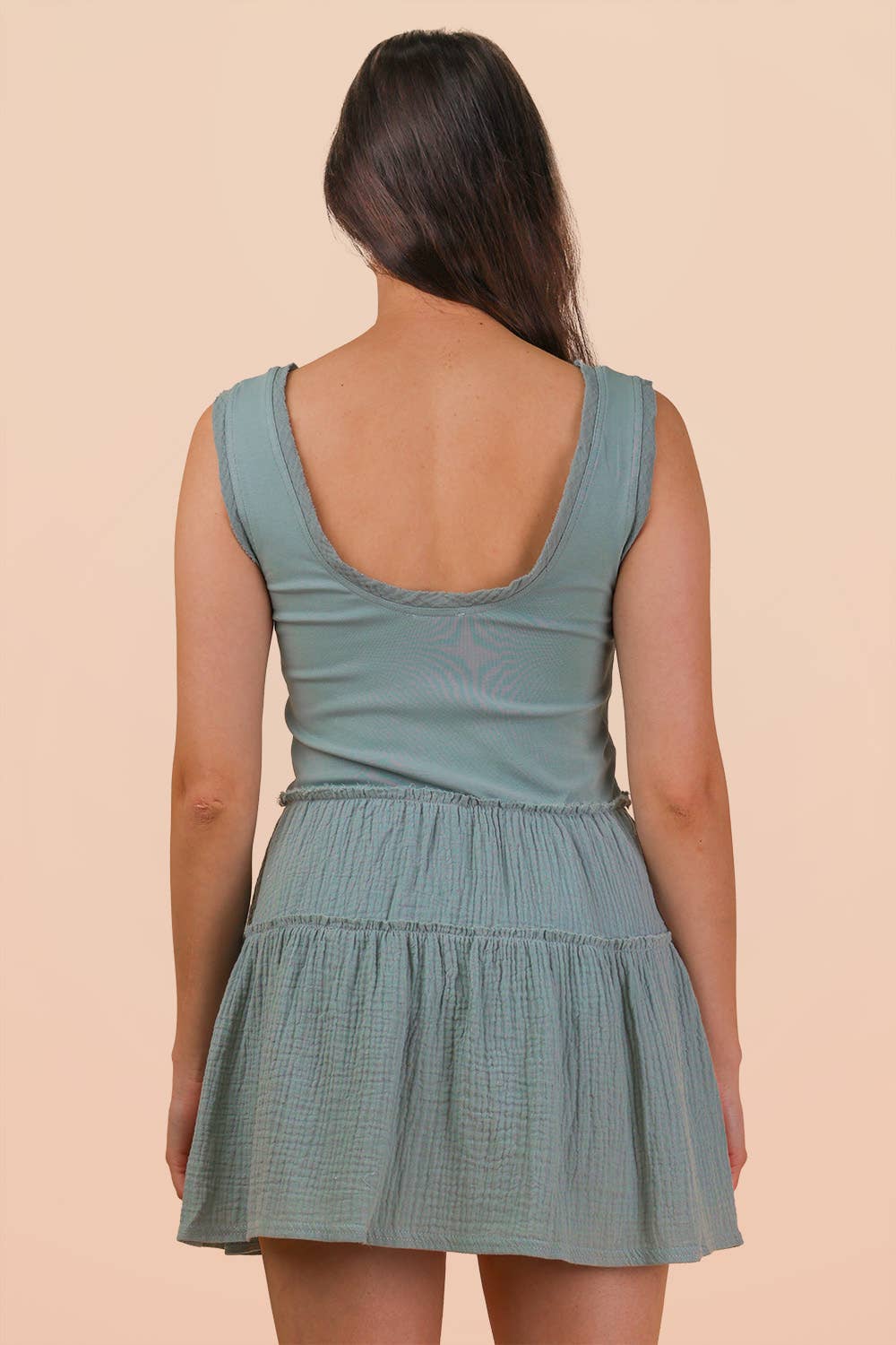 Jamie Mini Dress: Sage