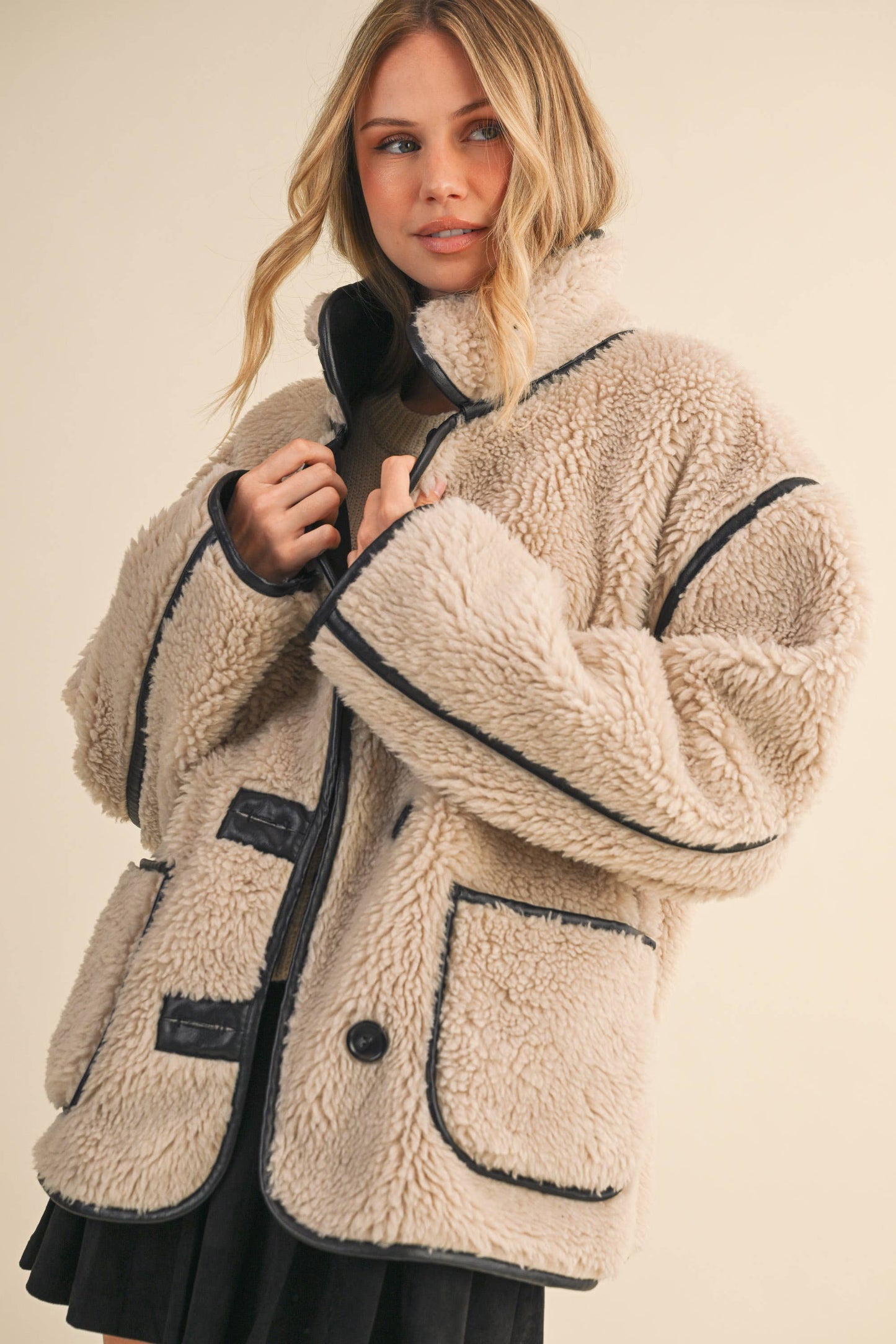 Penny Reversible Sherpa Jacket