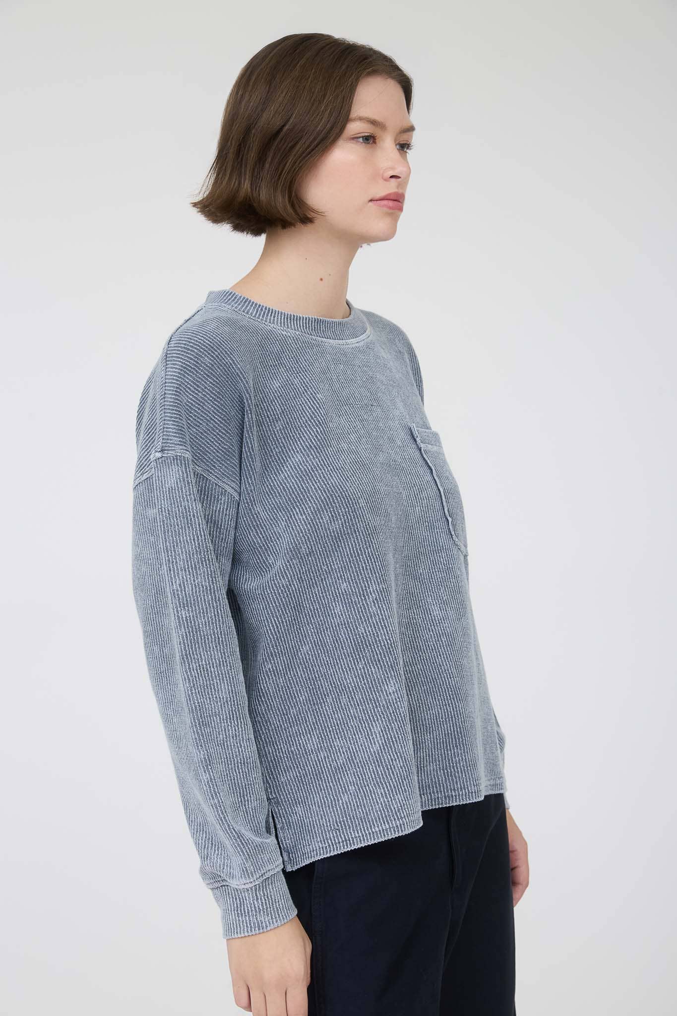 Brynn Pocket Waffle: Denim