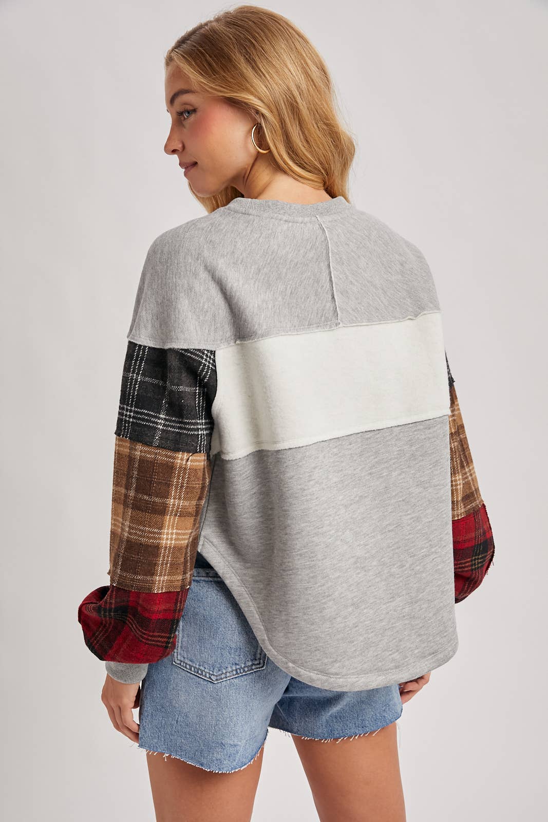 Clara Plaid Sweatshirt