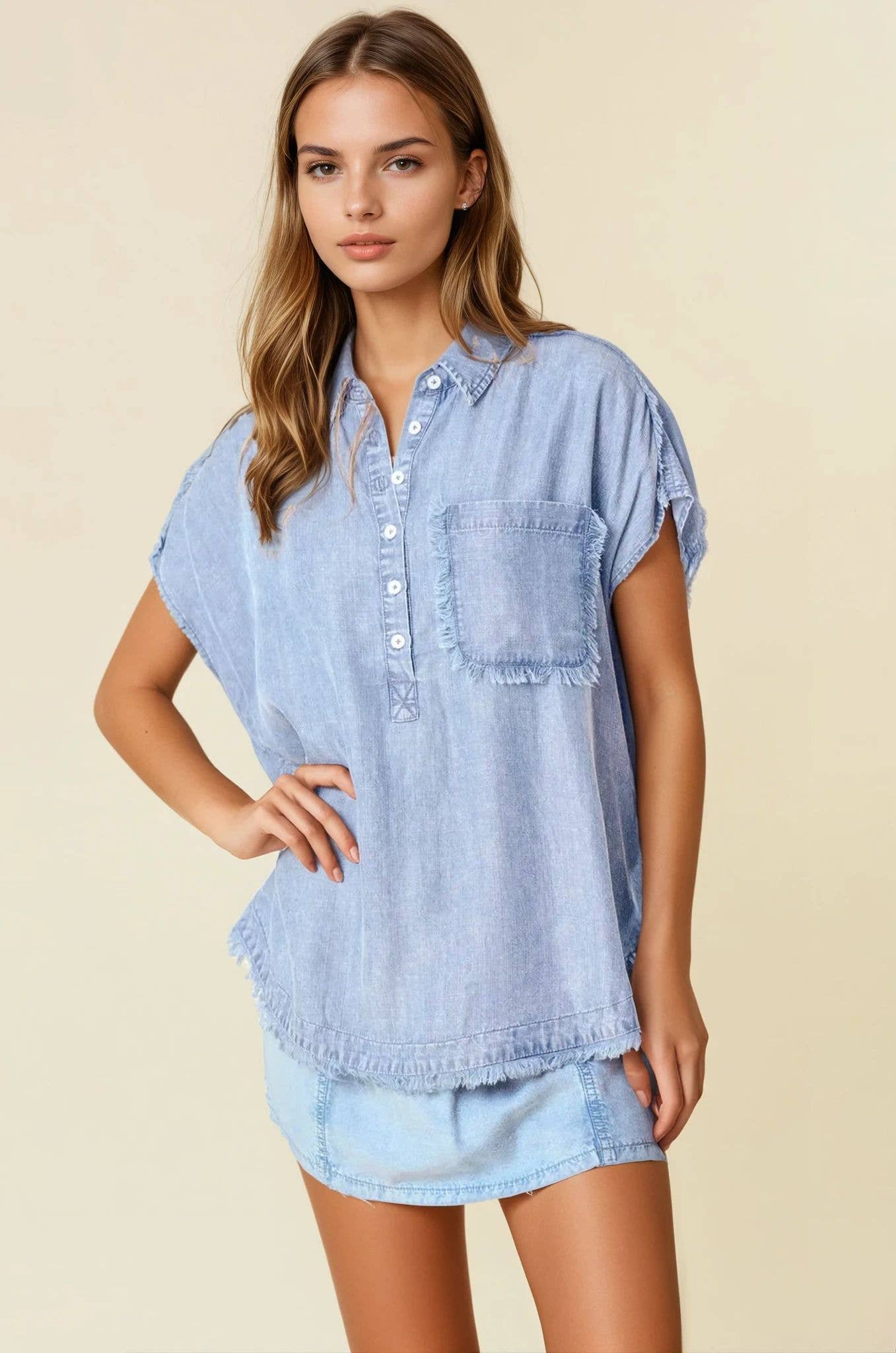 Tinley Chambray Top
