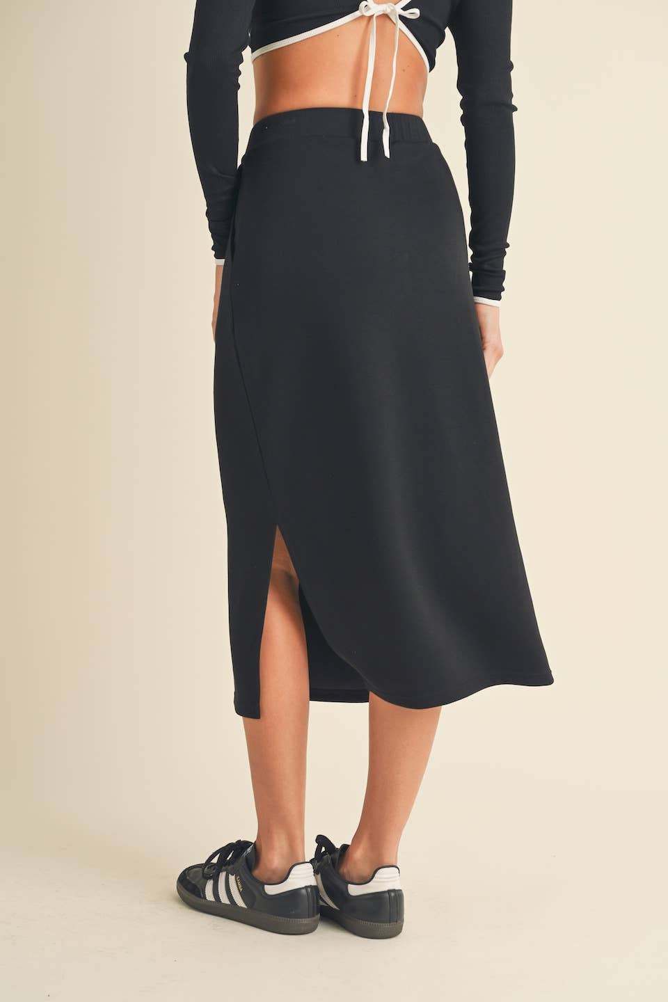 The Margot Midi Skirt: Black