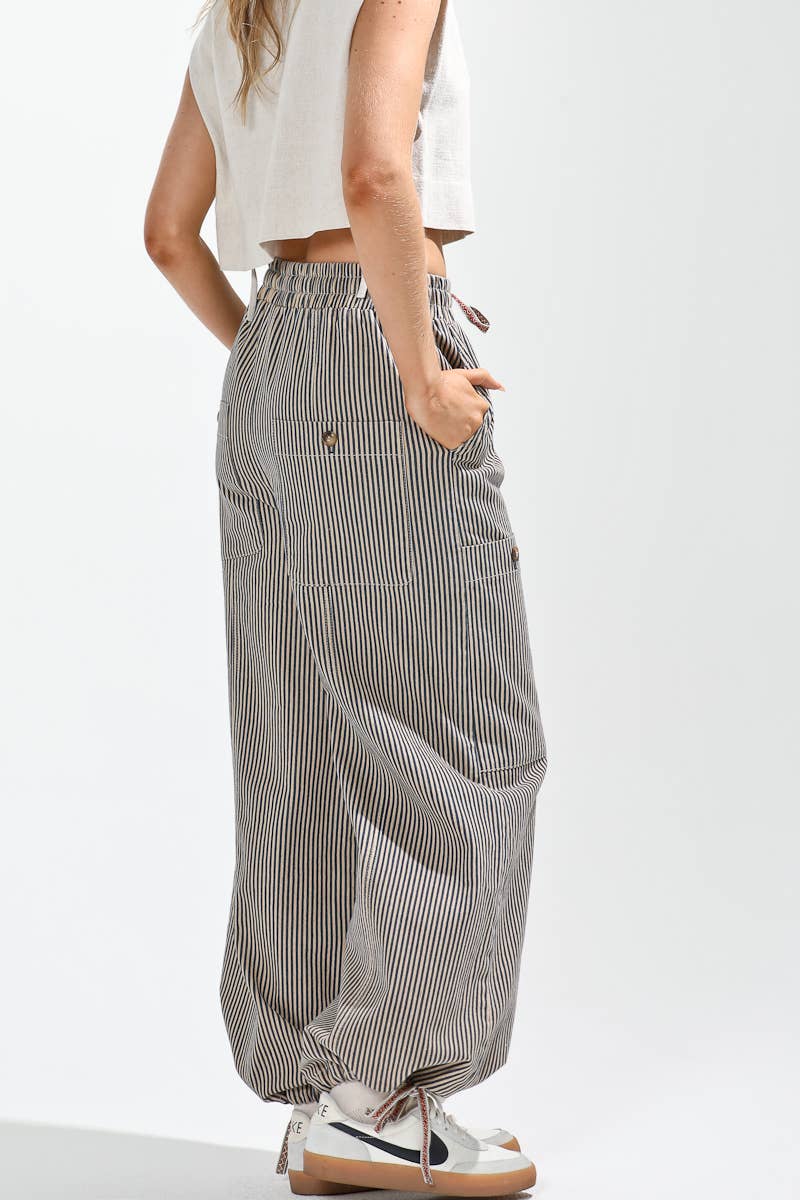 Broadway Striped Pants: Latte