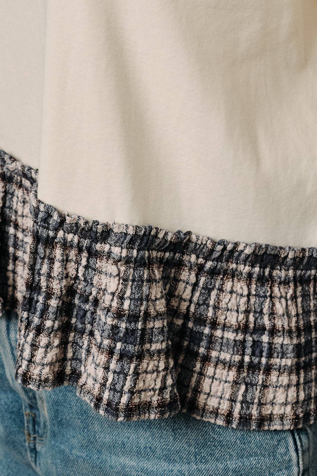 Gina Plaid Peplum