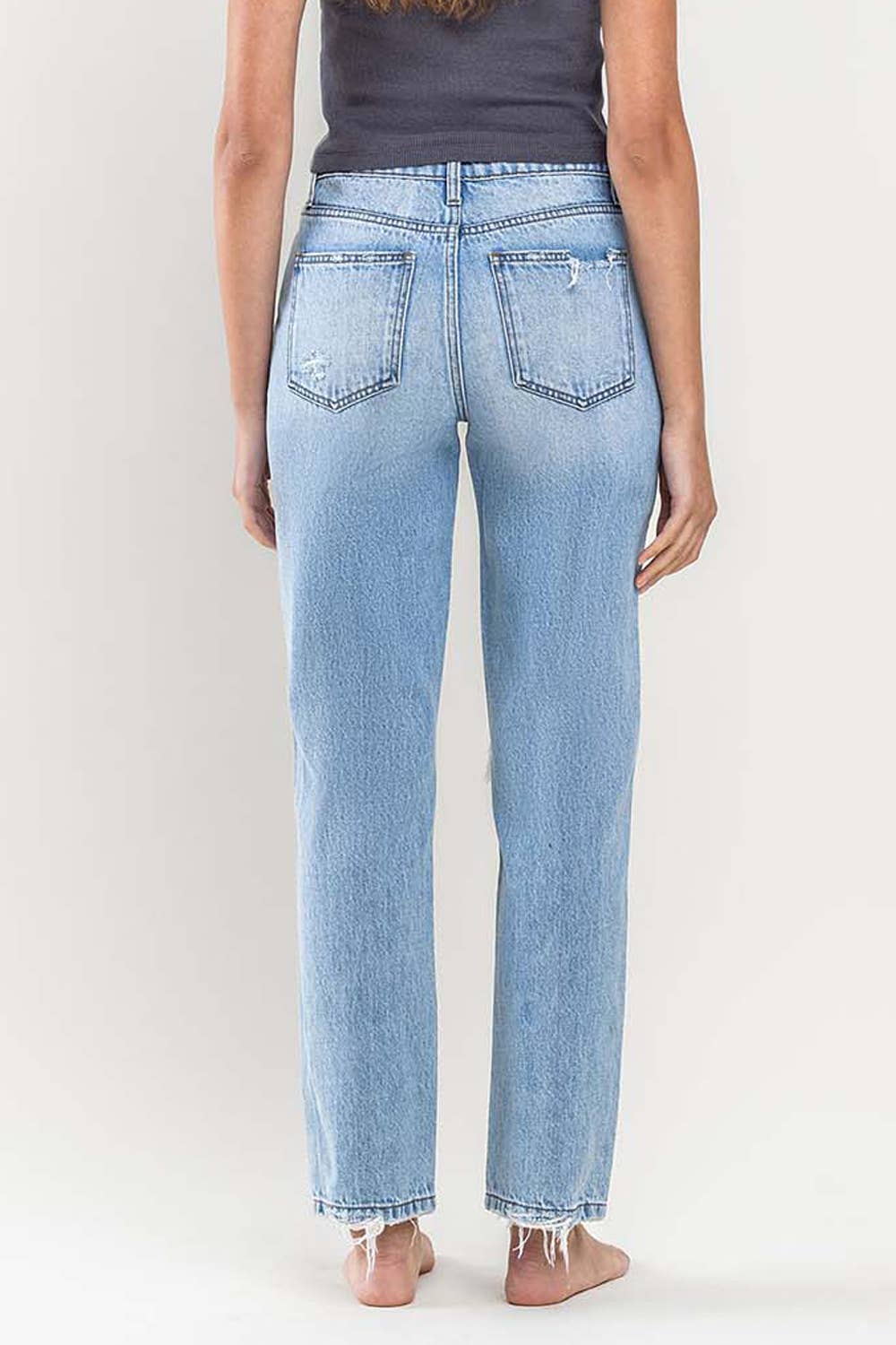 Estella High Rise Distressed Straight