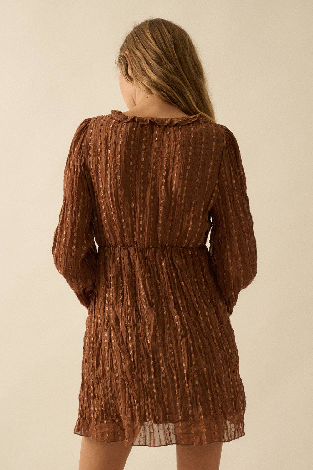 Selena Embroidered Chiffon Dress