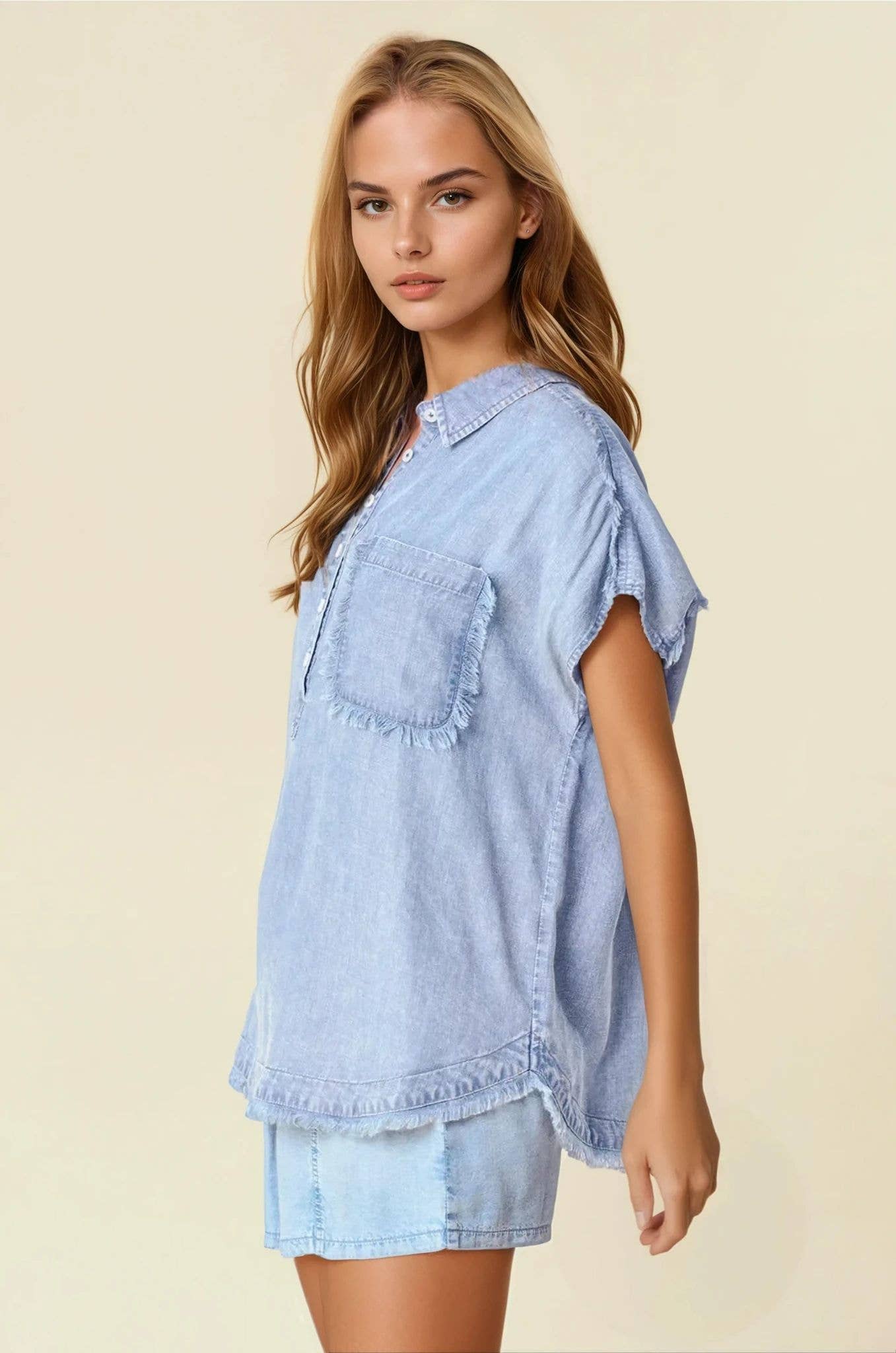 Tinley Chambray Top