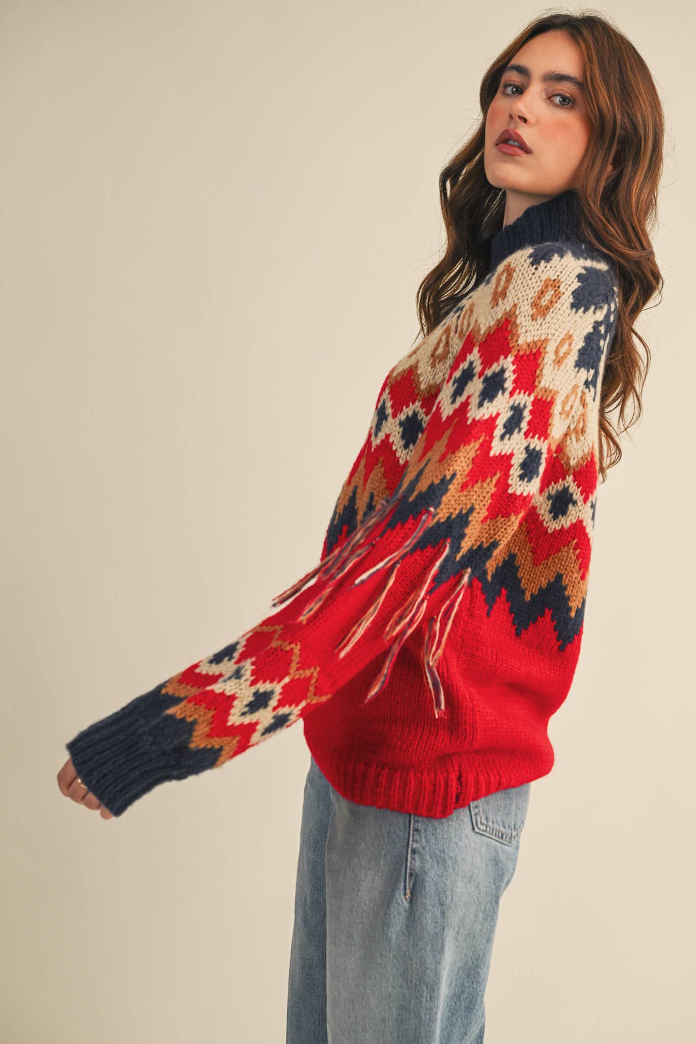 Beth Fringe Sweater