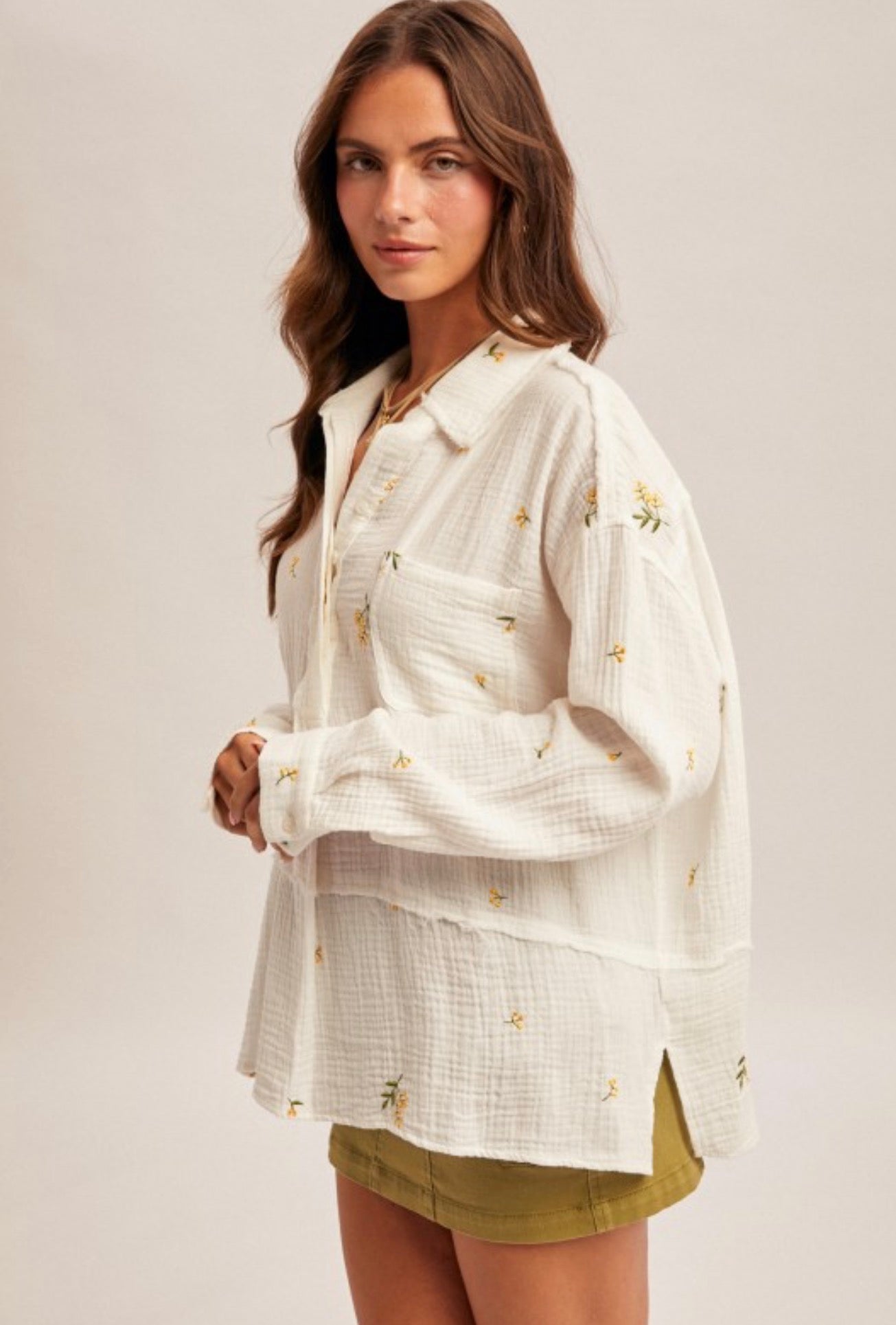 Kathleen Gauze Oversized Shirt