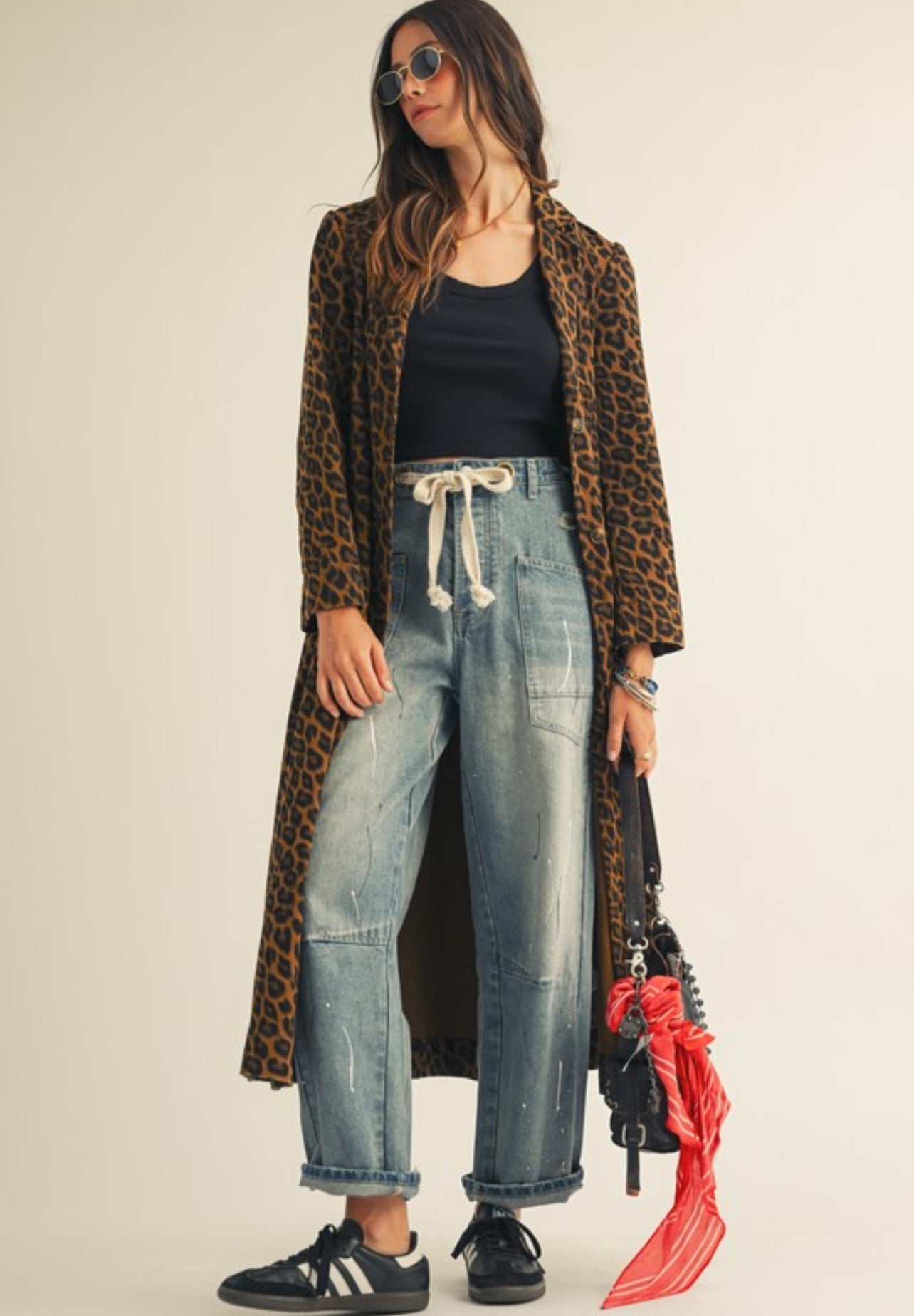 Sloane Leopard Trench