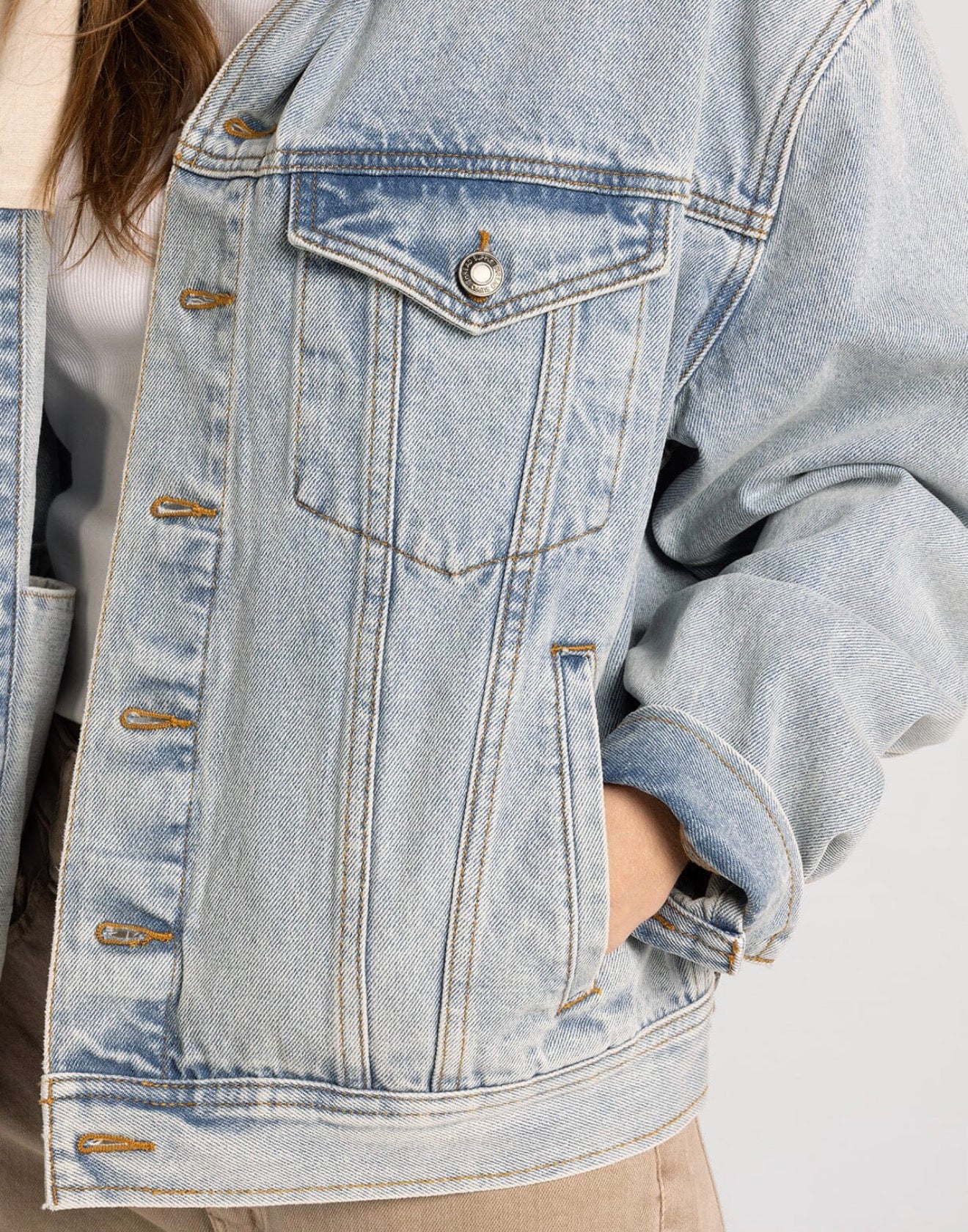 The Bryanna Button Denim Jacket