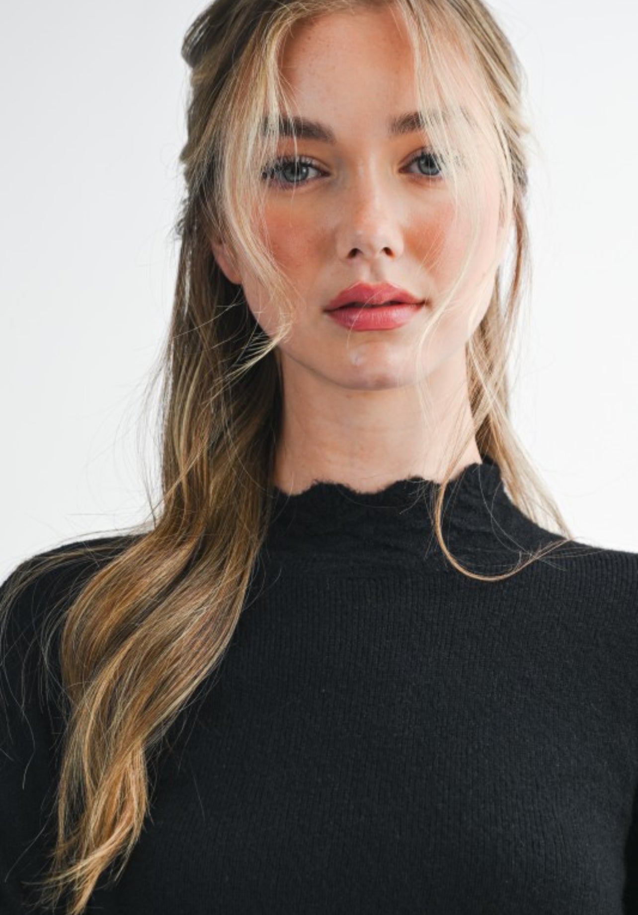 Bianca Scalloped Bell Sleeve Sweater