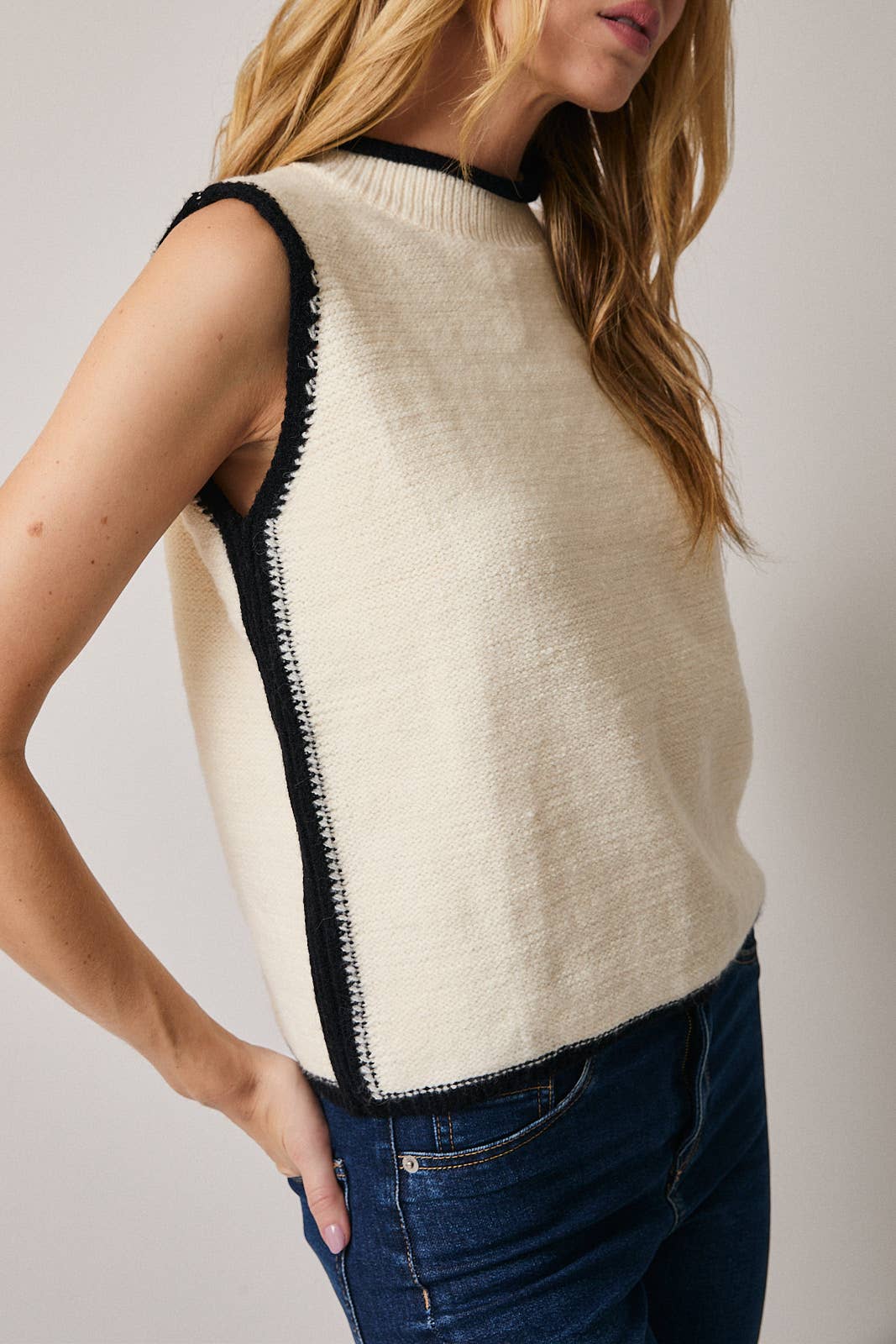 Cassie Sleeveless Sweater