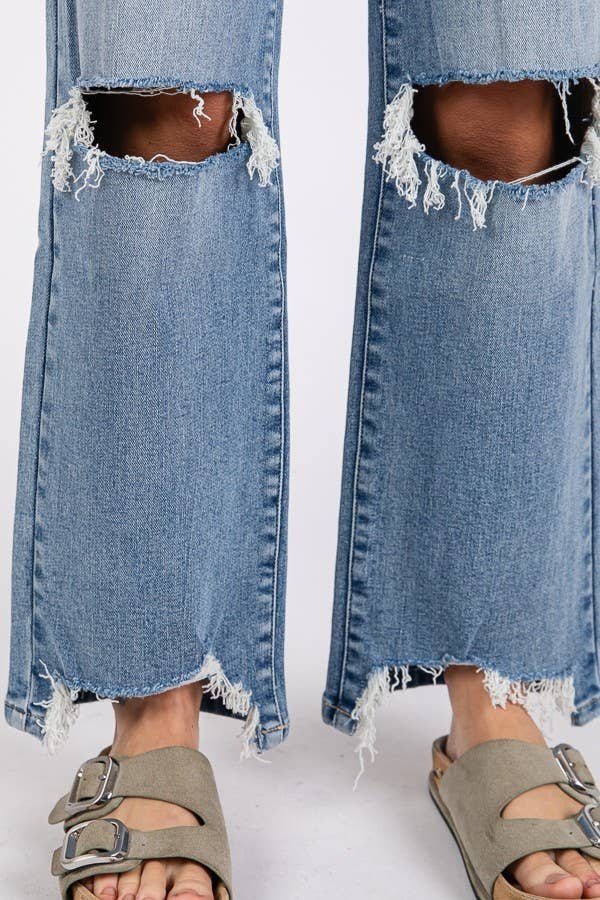 Rory High Rise Distressed Jean