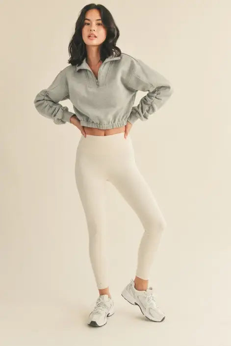 Rayna Aligned Performance High-Rise Leggings: Cream