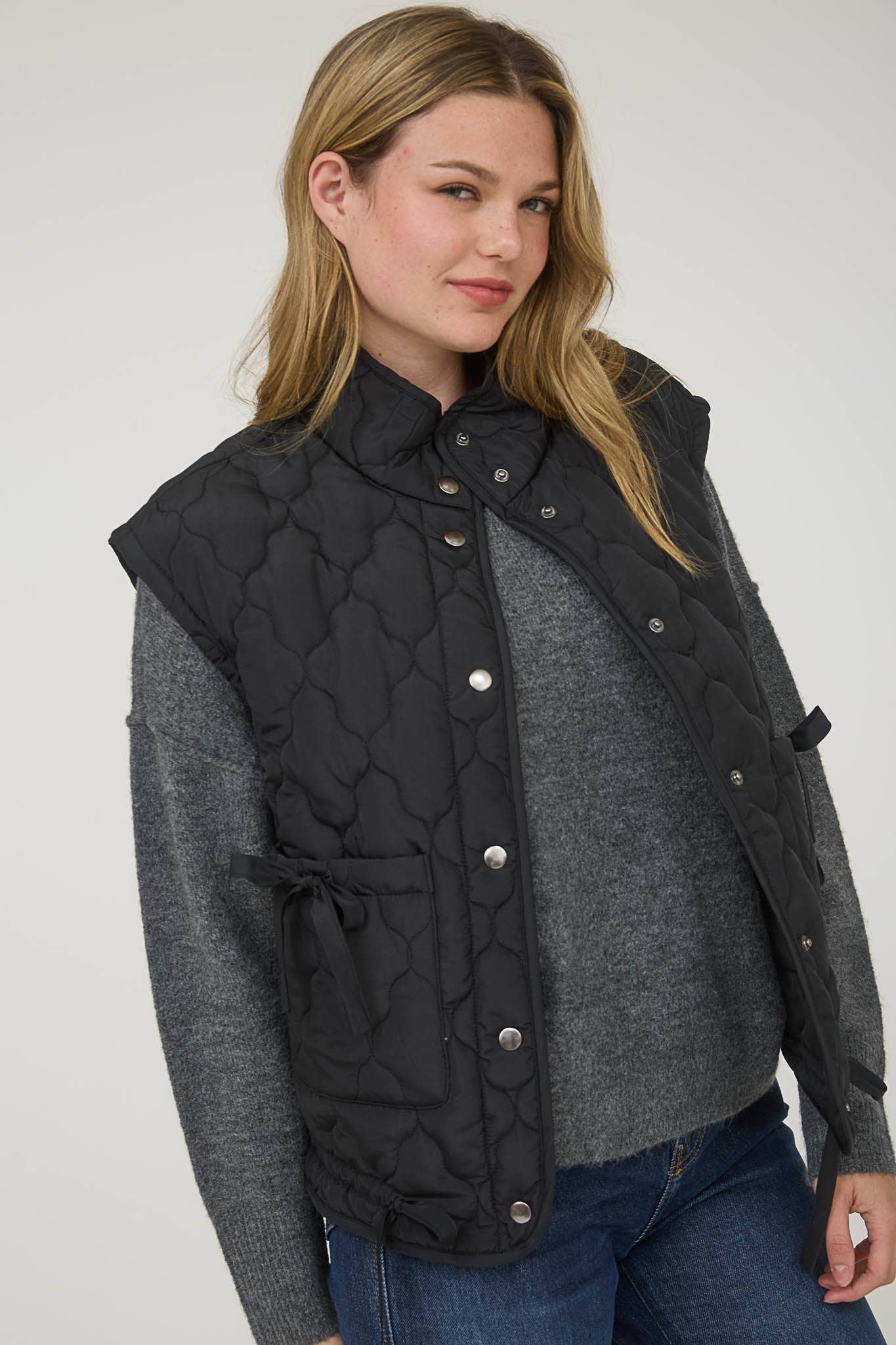 The Niki Puffer Vest: Black