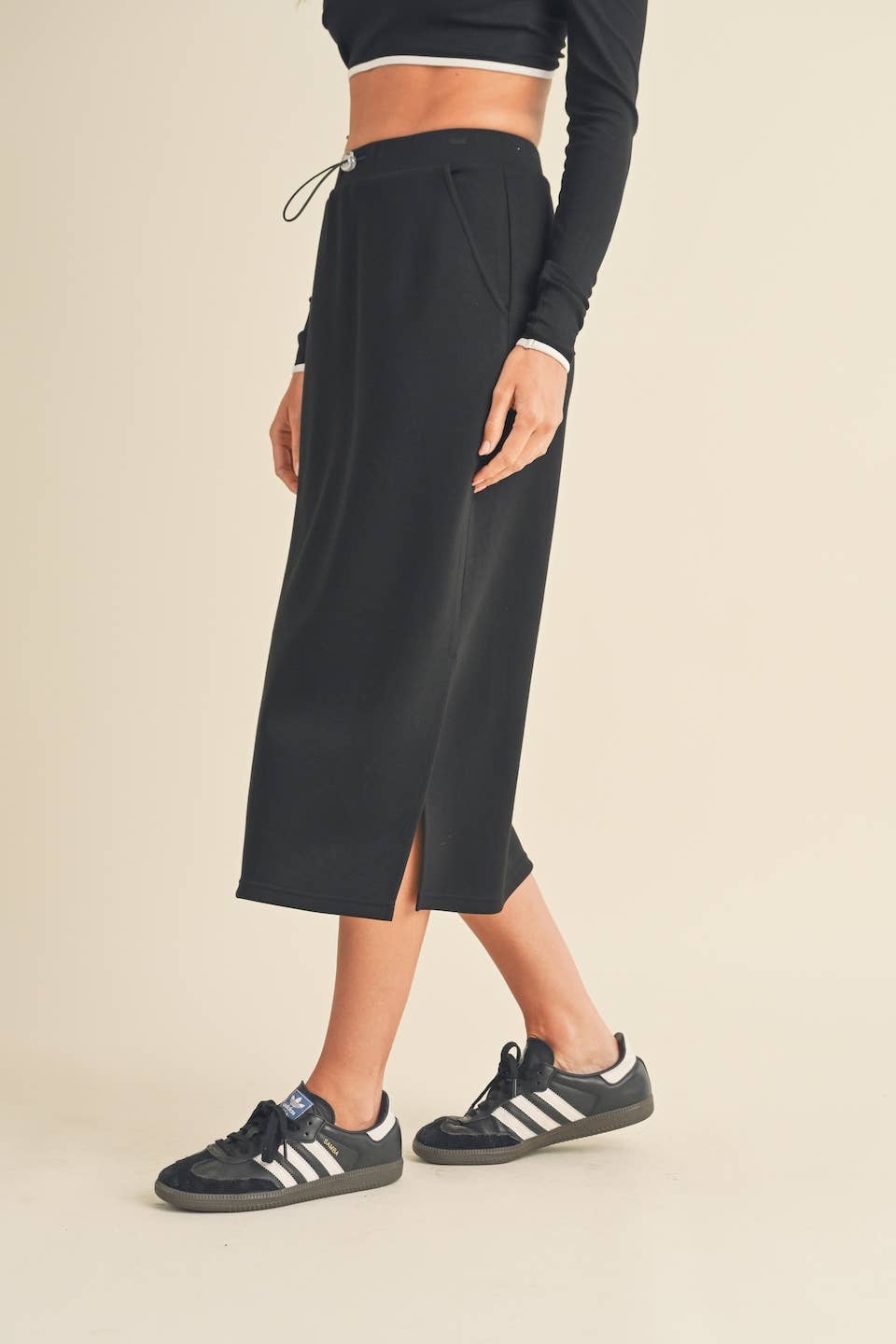 The Margot Midi Skirt: Black