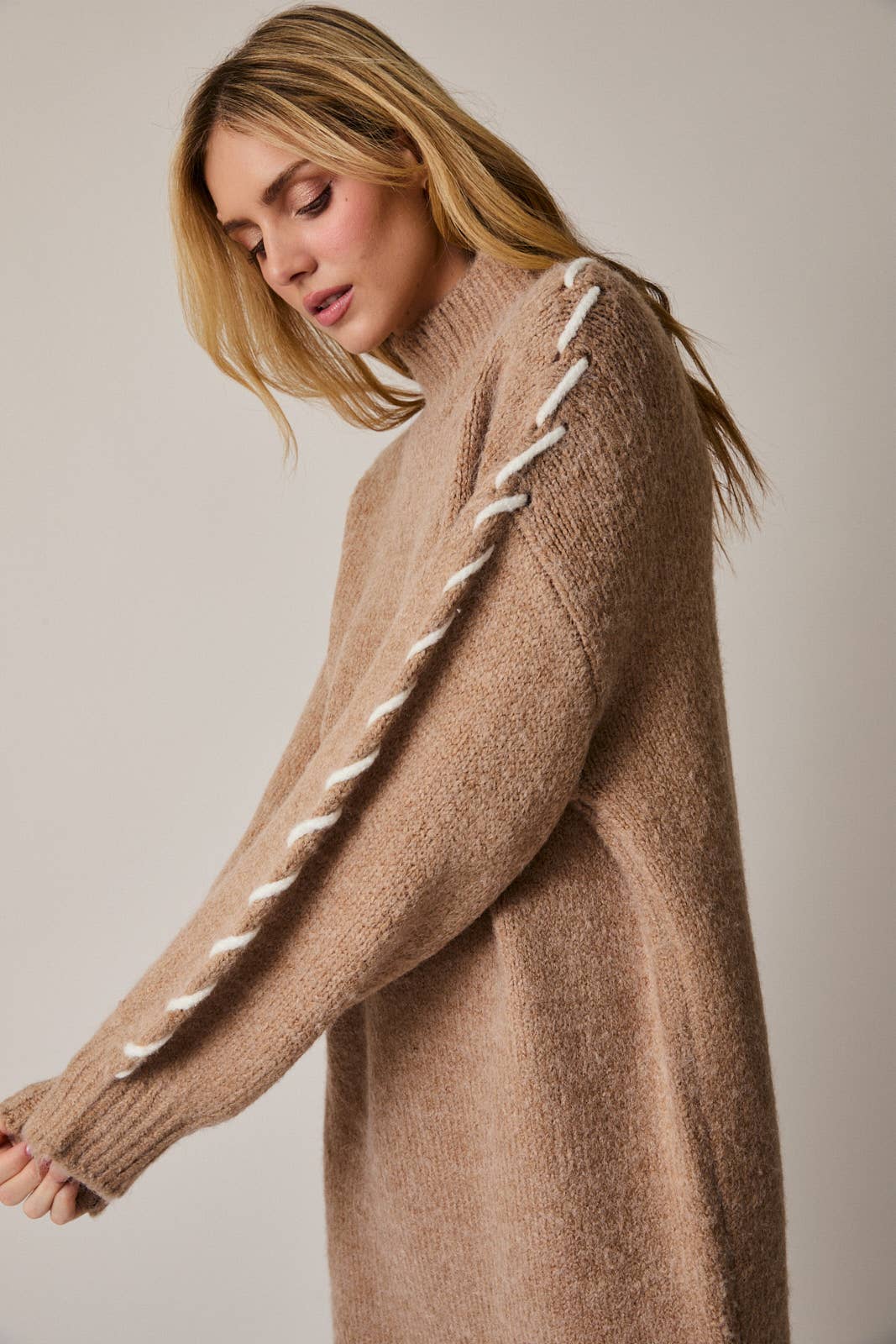 Kamri Sweater Dress: Mocha