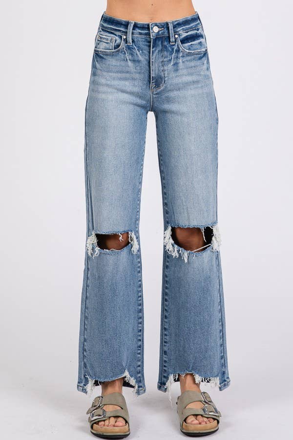 Rory High Rise Distressed Jean