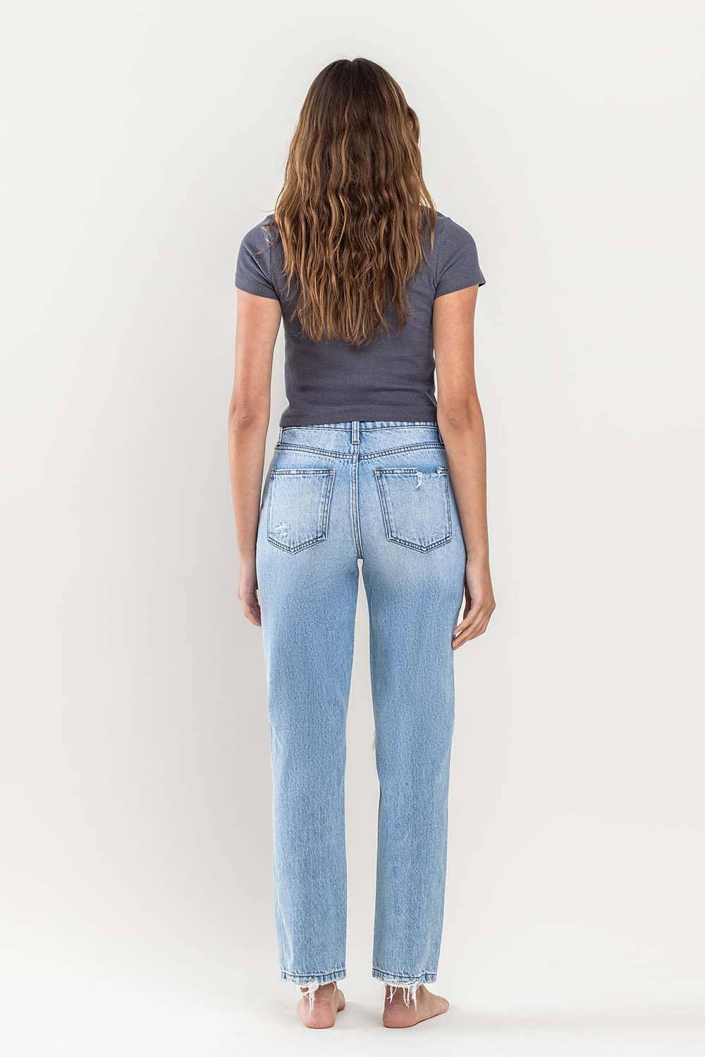 Estella High Rise Distressed Straight