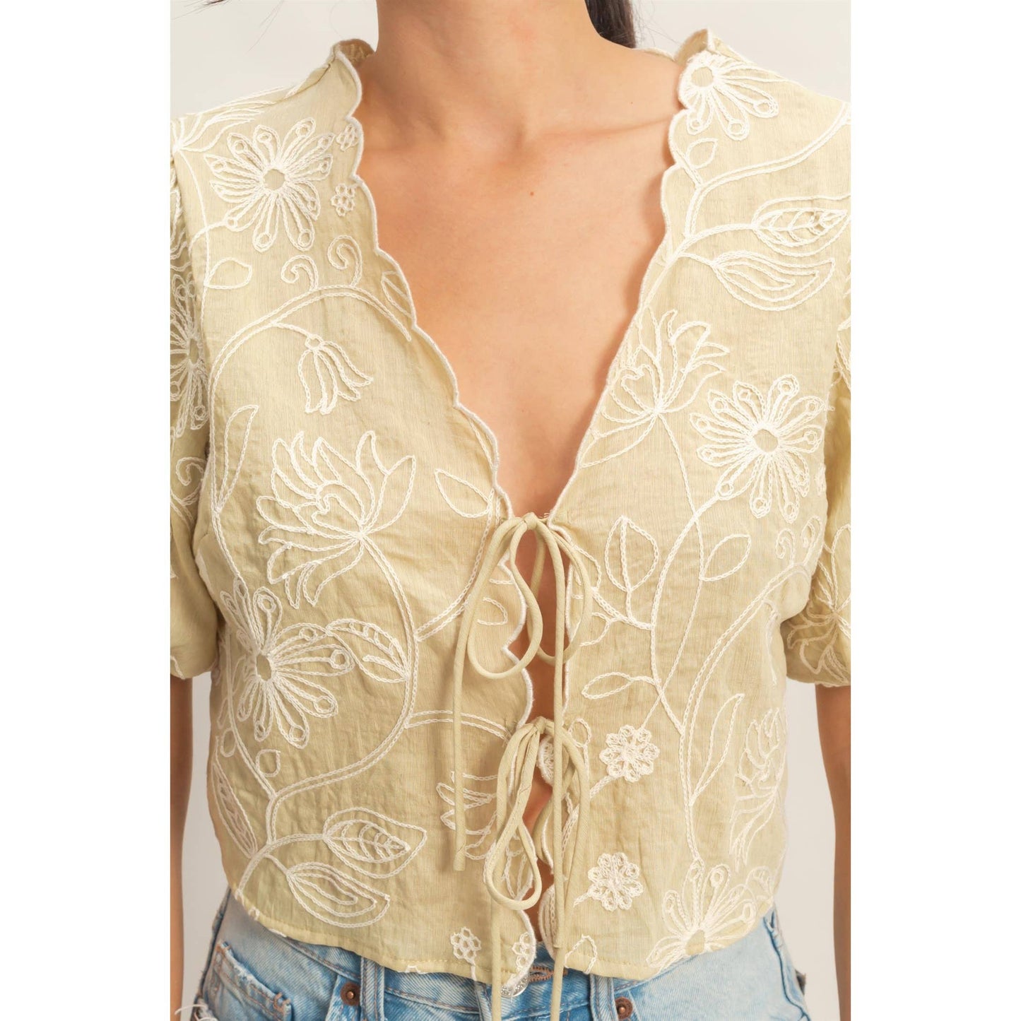 Elizabeth Embroidered Top