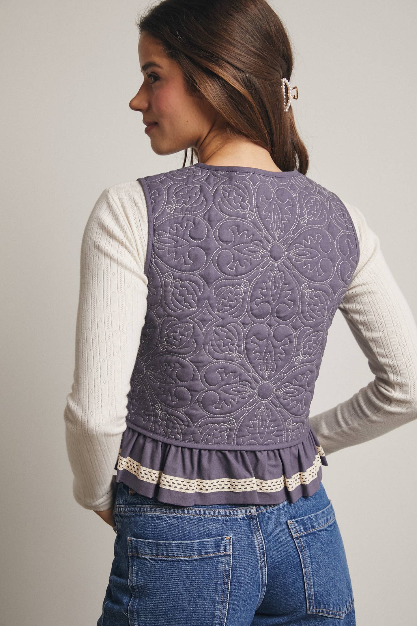 Quincy Peplum Vest