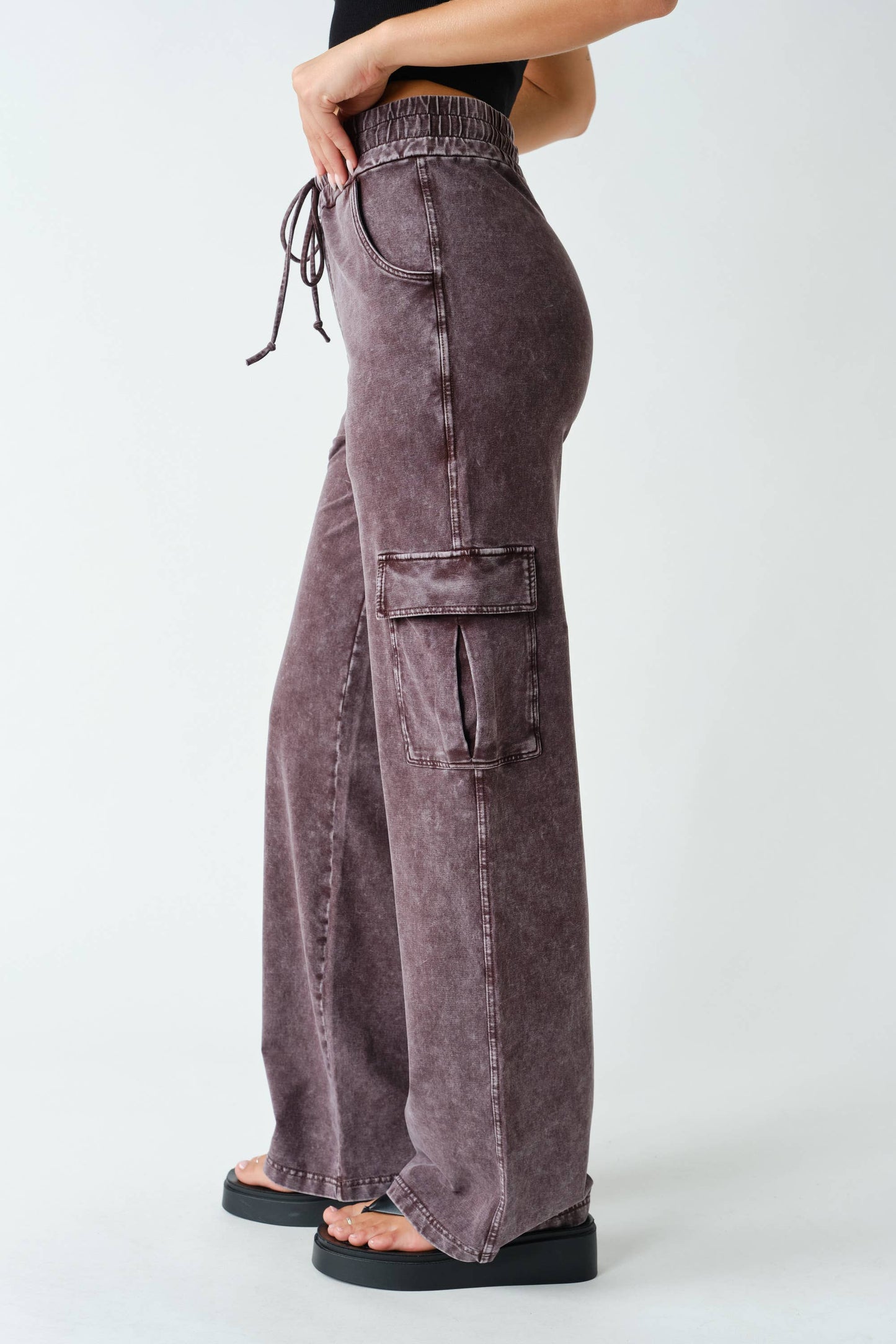 Wilma Cotton Cargo Pants/Coffee