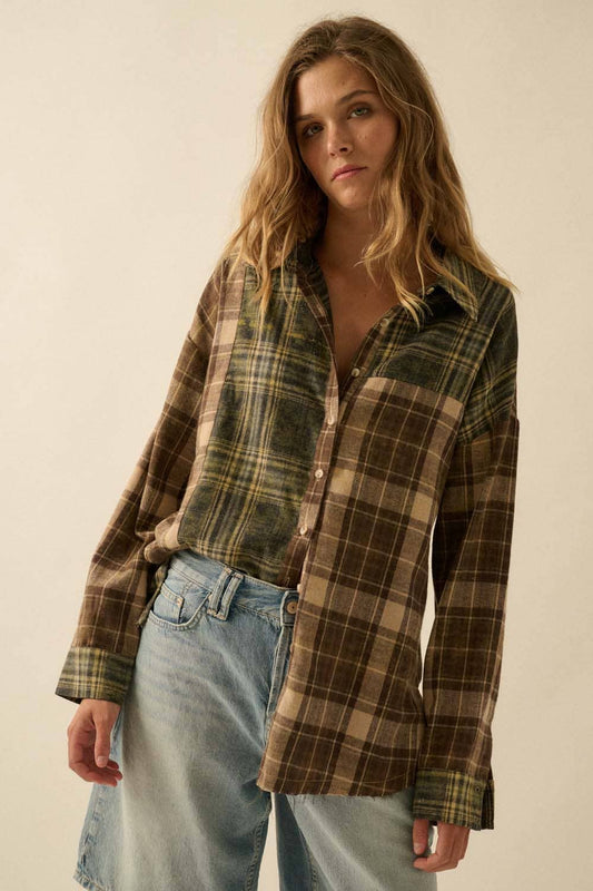 Midnight Plaid Button Up
