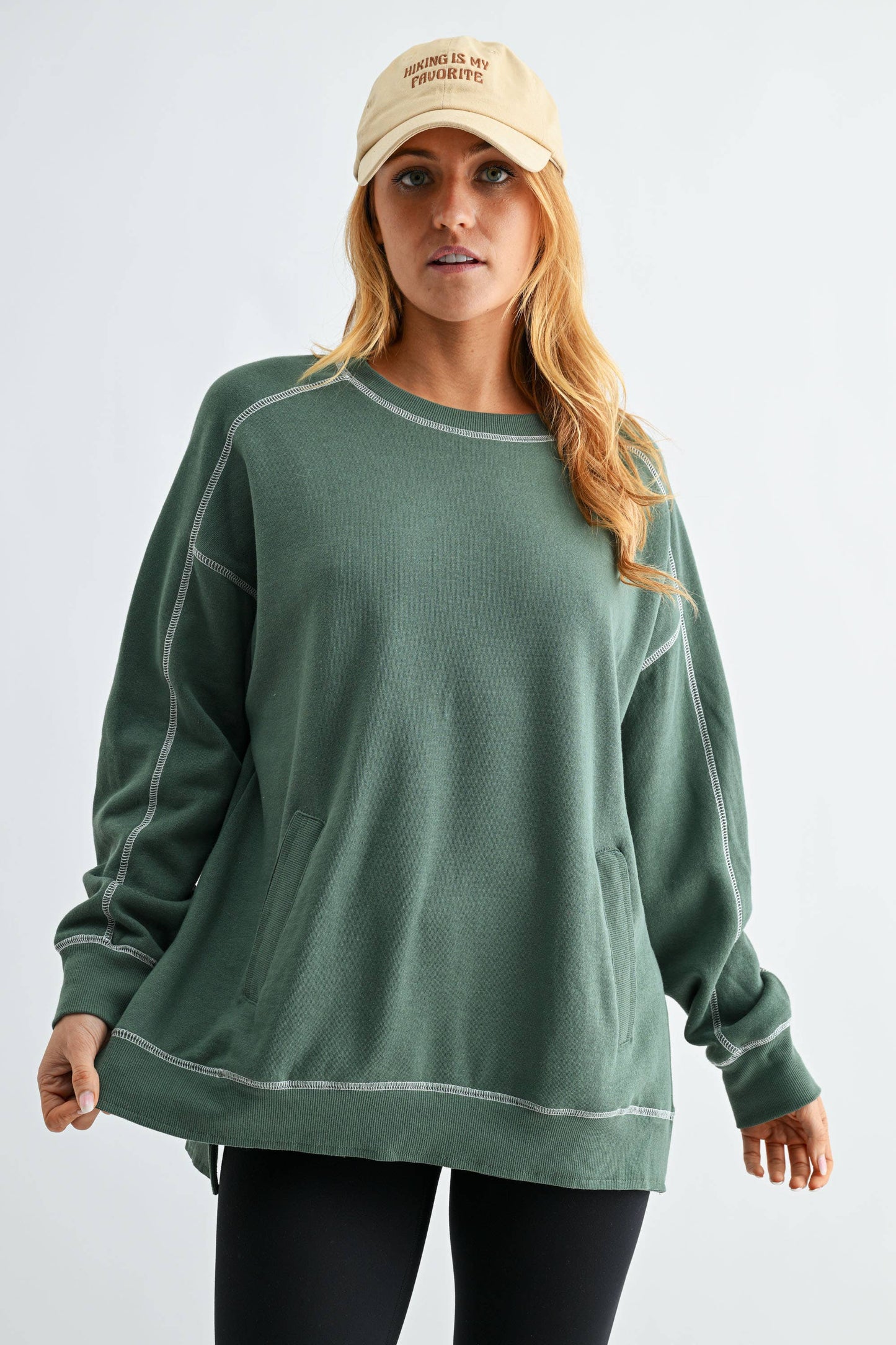 Stitchline Sweatshirt: Eldergreen