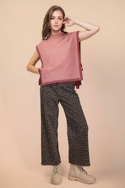 Moment Of Truth Sweater Vest: Blush