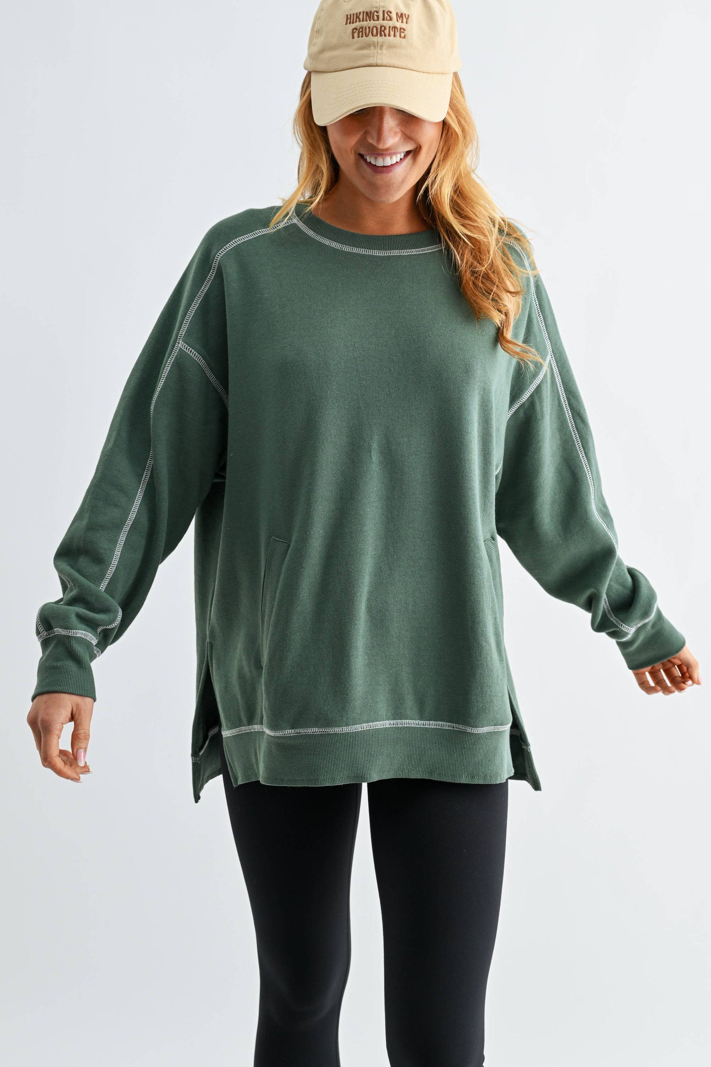Stitchline Sweatshirt: Eldergreen