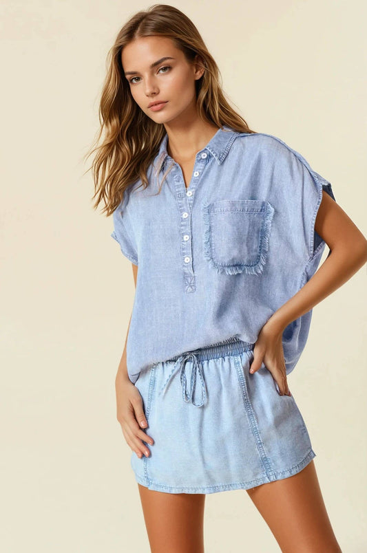 Tinley Chambray Top