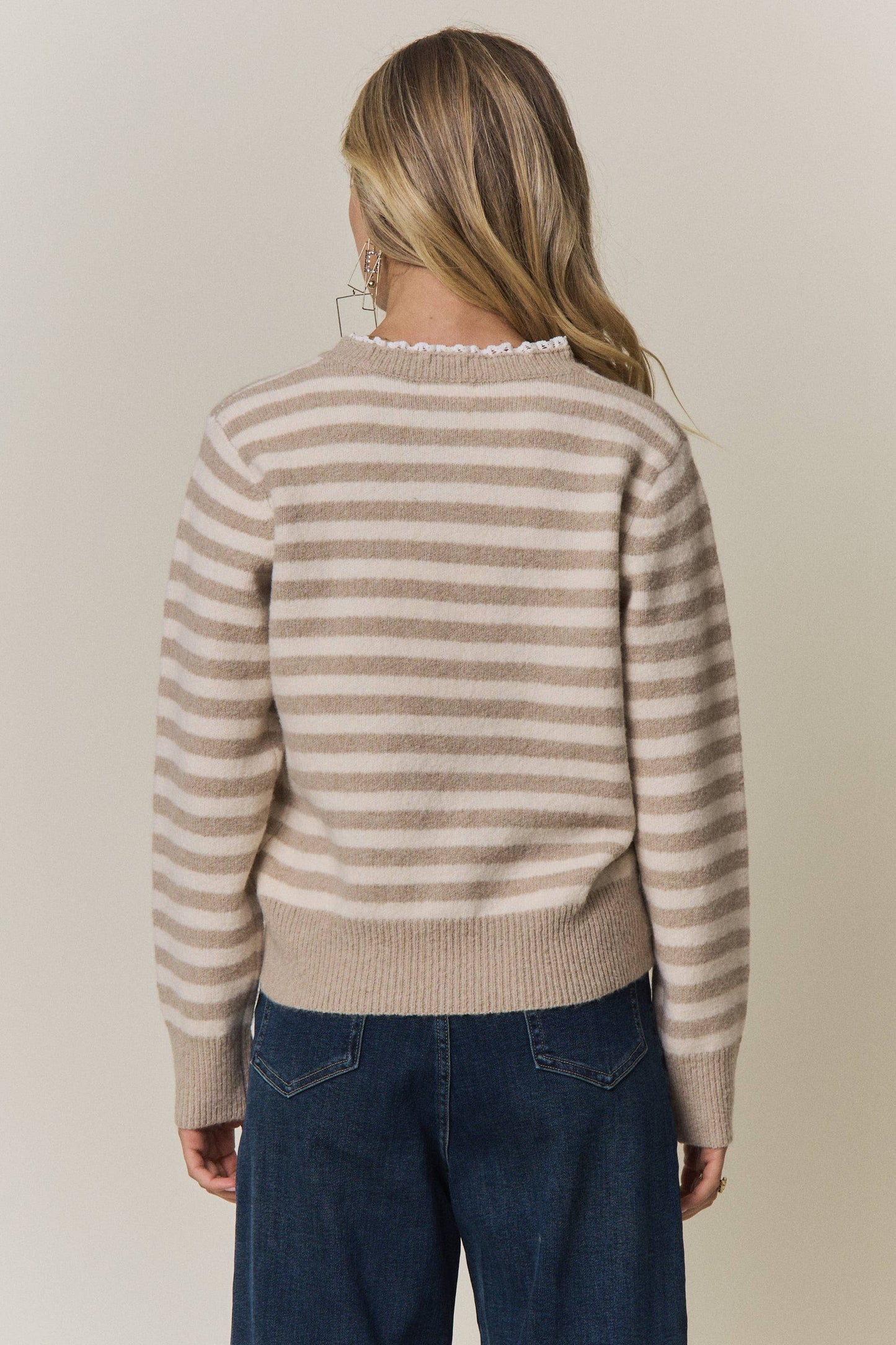 Lou Knit Sweater: Taupe