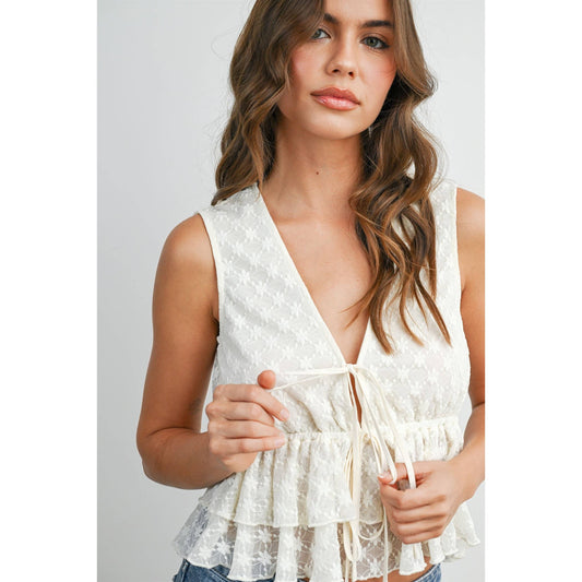 Kaylie Ruffle Hem Tank