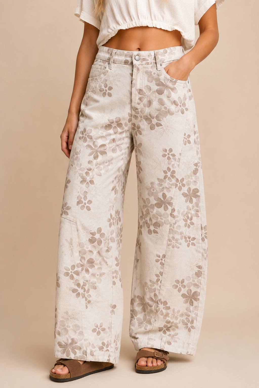 Gemma Floral Barrel Denim