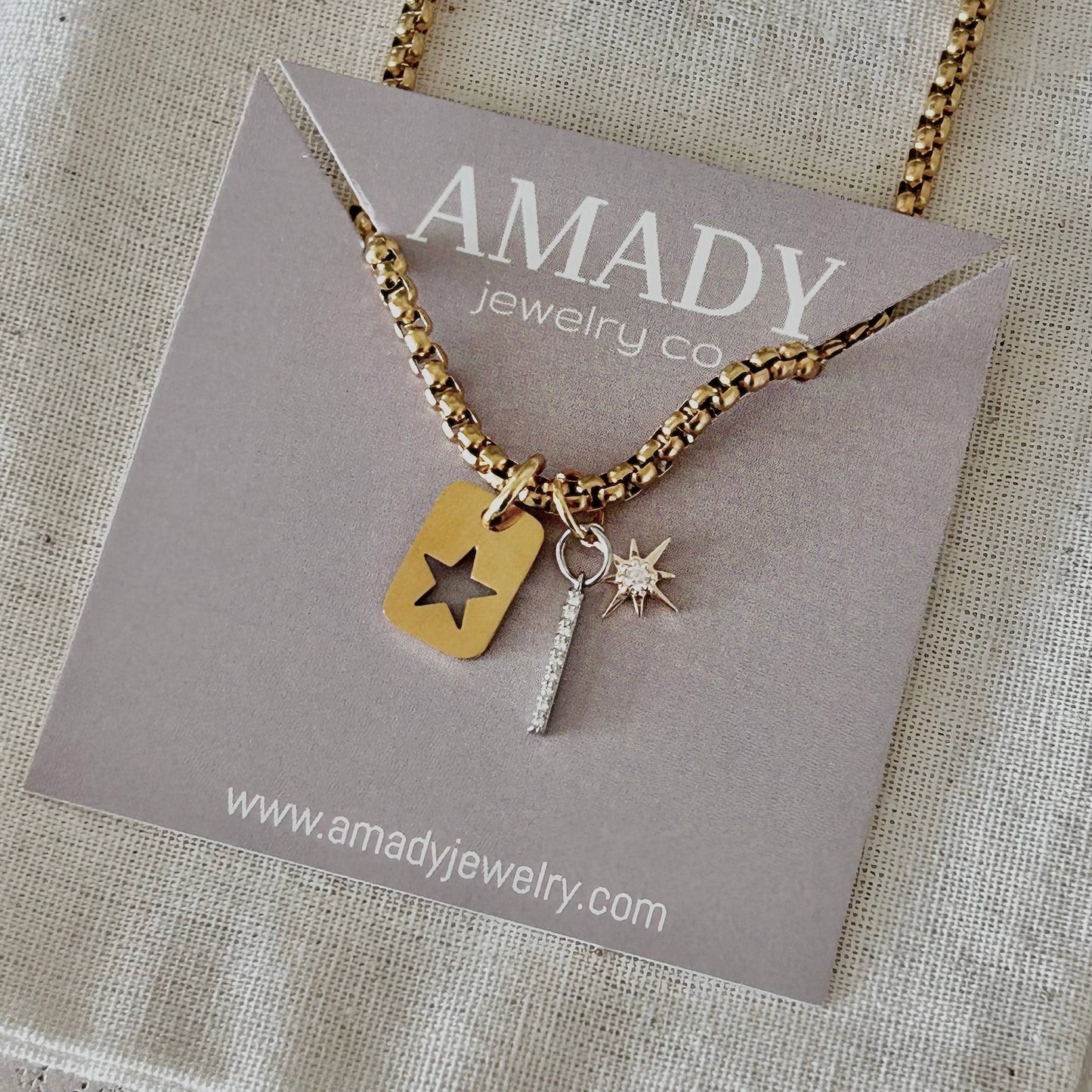 Star Tag Layering Necklace