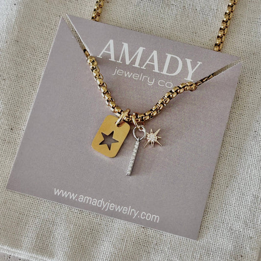 Star Tag Layering Necklace