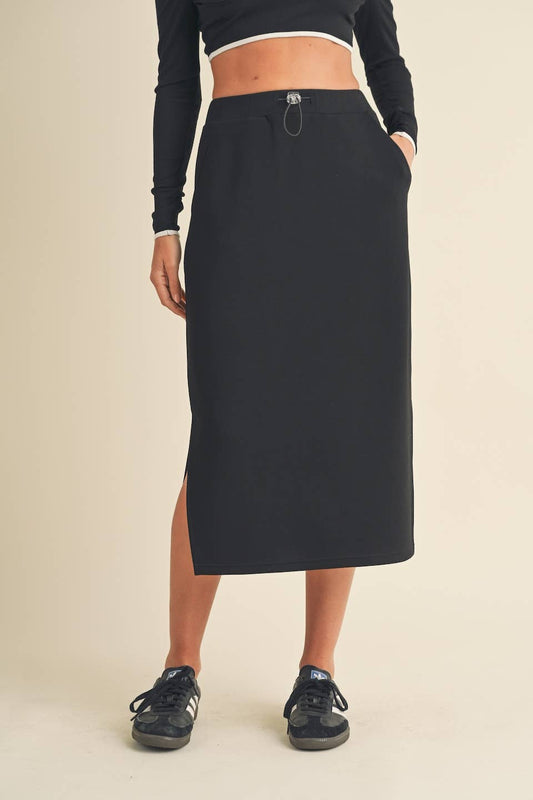 The Margot Midi Skirt: Black