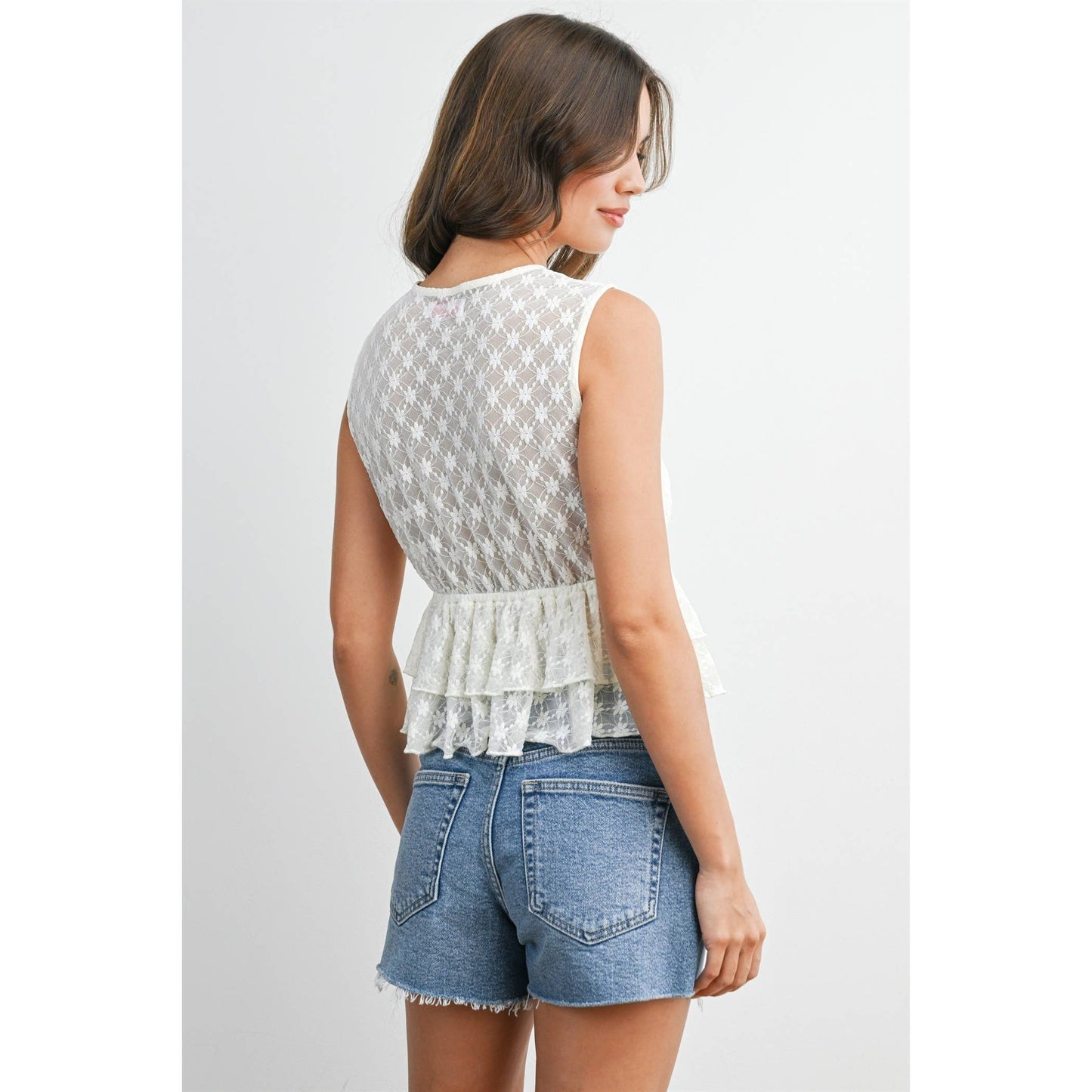Kaylie Ruffle Hem Tank