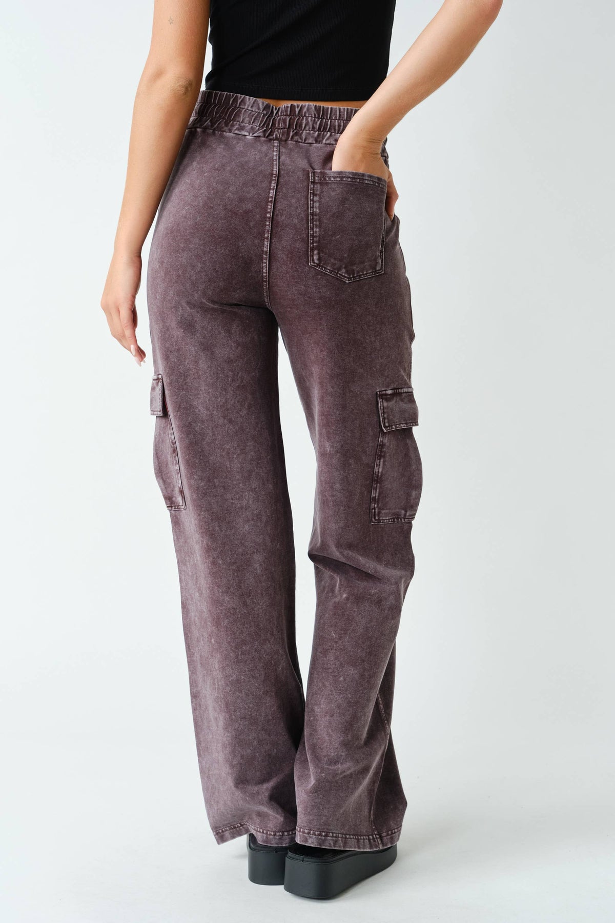 Wilma Cotton Cargo Pants/Coffee