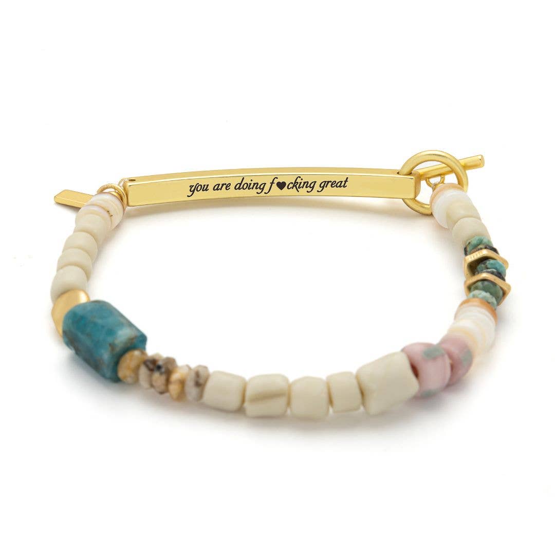 Hidden Message Bracelet - F♥cking Great